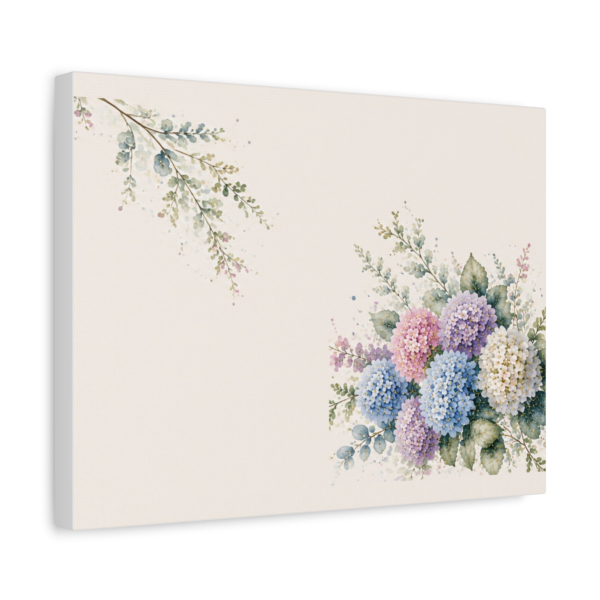 Hydrangea Dream Wall Art, Mediterranean Watercolor Floral Print, Solen