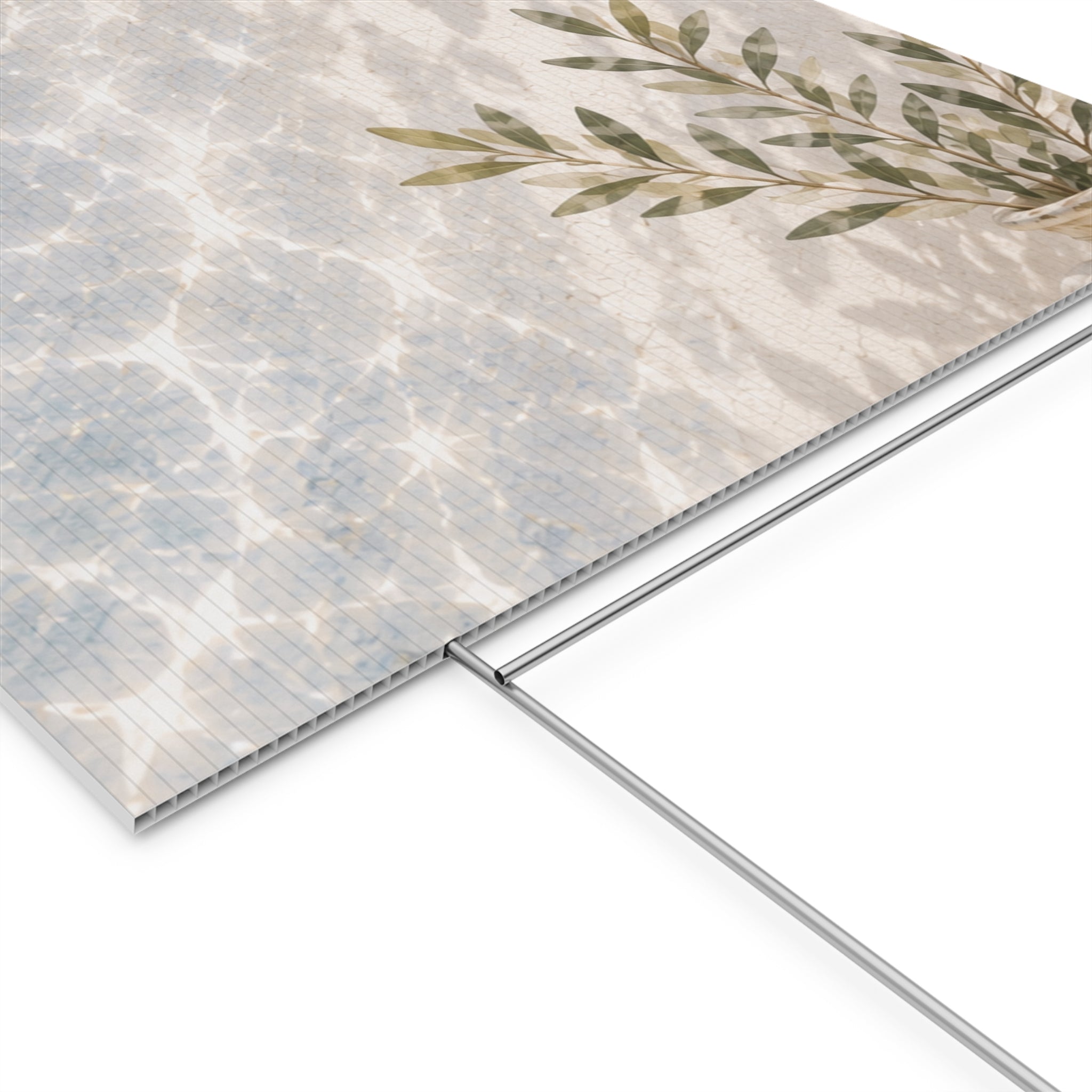 Sunlit Shadow Yard Sign — Minimal Decorative Outdoor Plaque