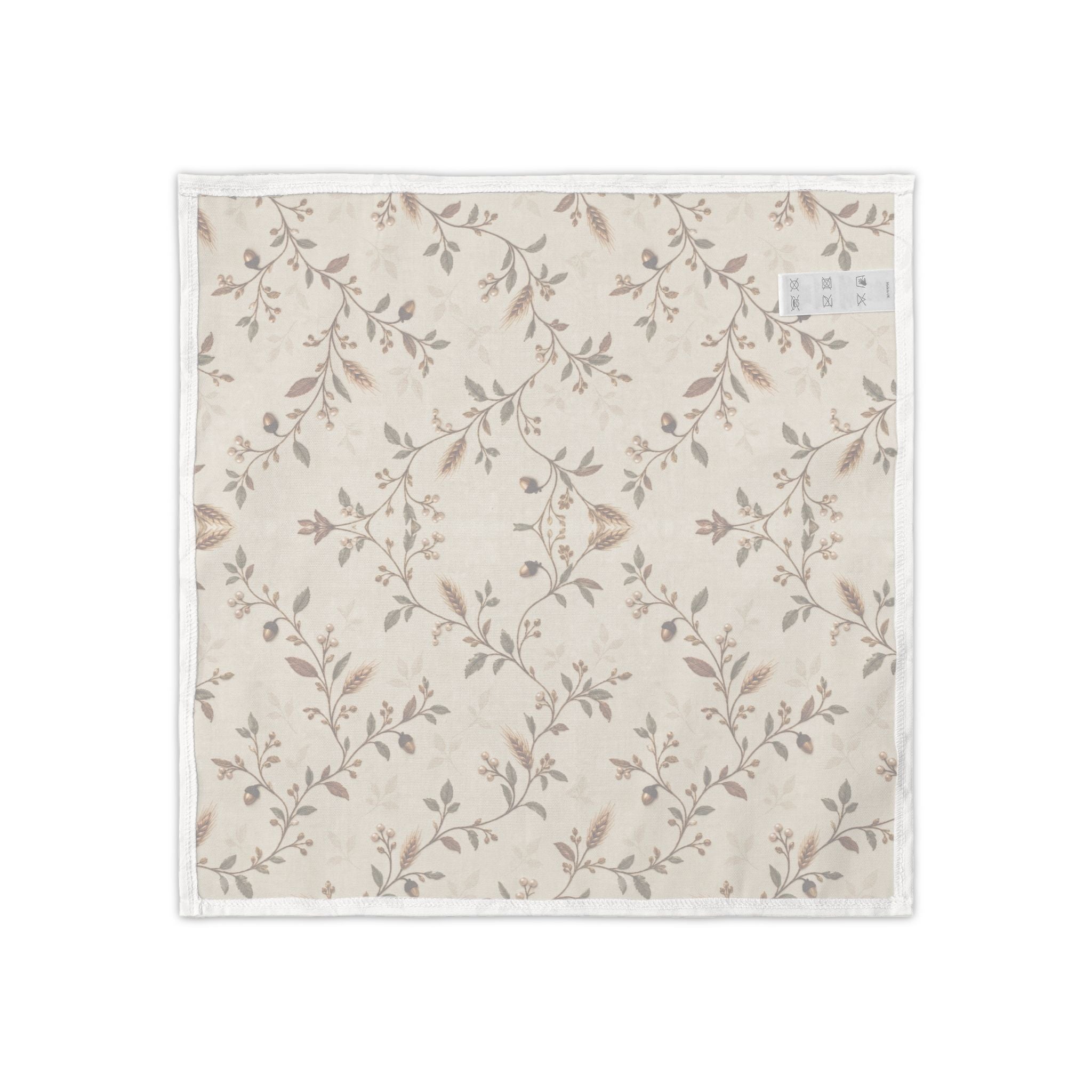 Climber Vine Floral Cloth Napkins (Set of 4) — Neutral Vintage Botanical Table Napkins