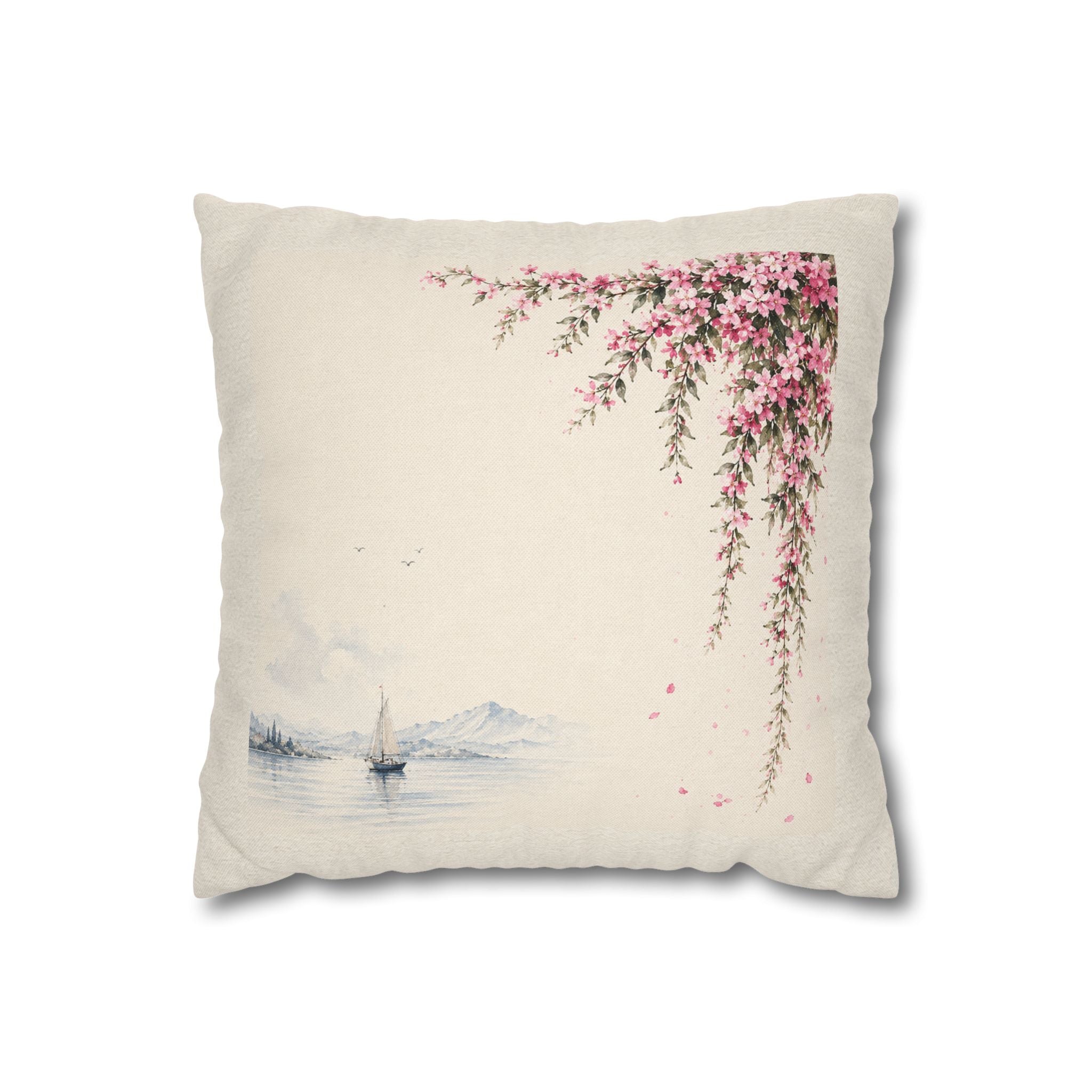 Blossom & Sea Pillow Cover - Solen Art