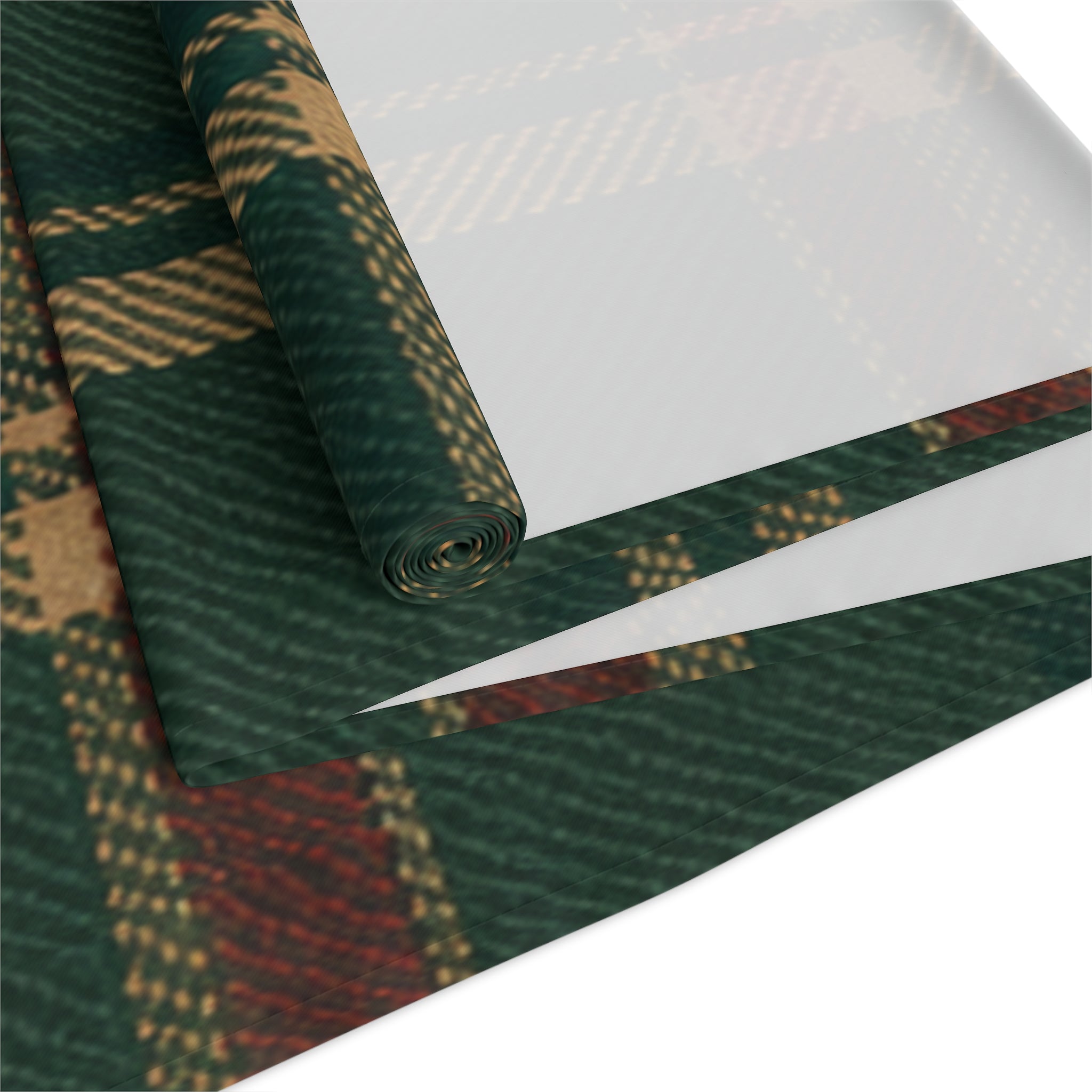 Poinsettia Holiday Table Runner — Rust Floral Christmas Dining Decor