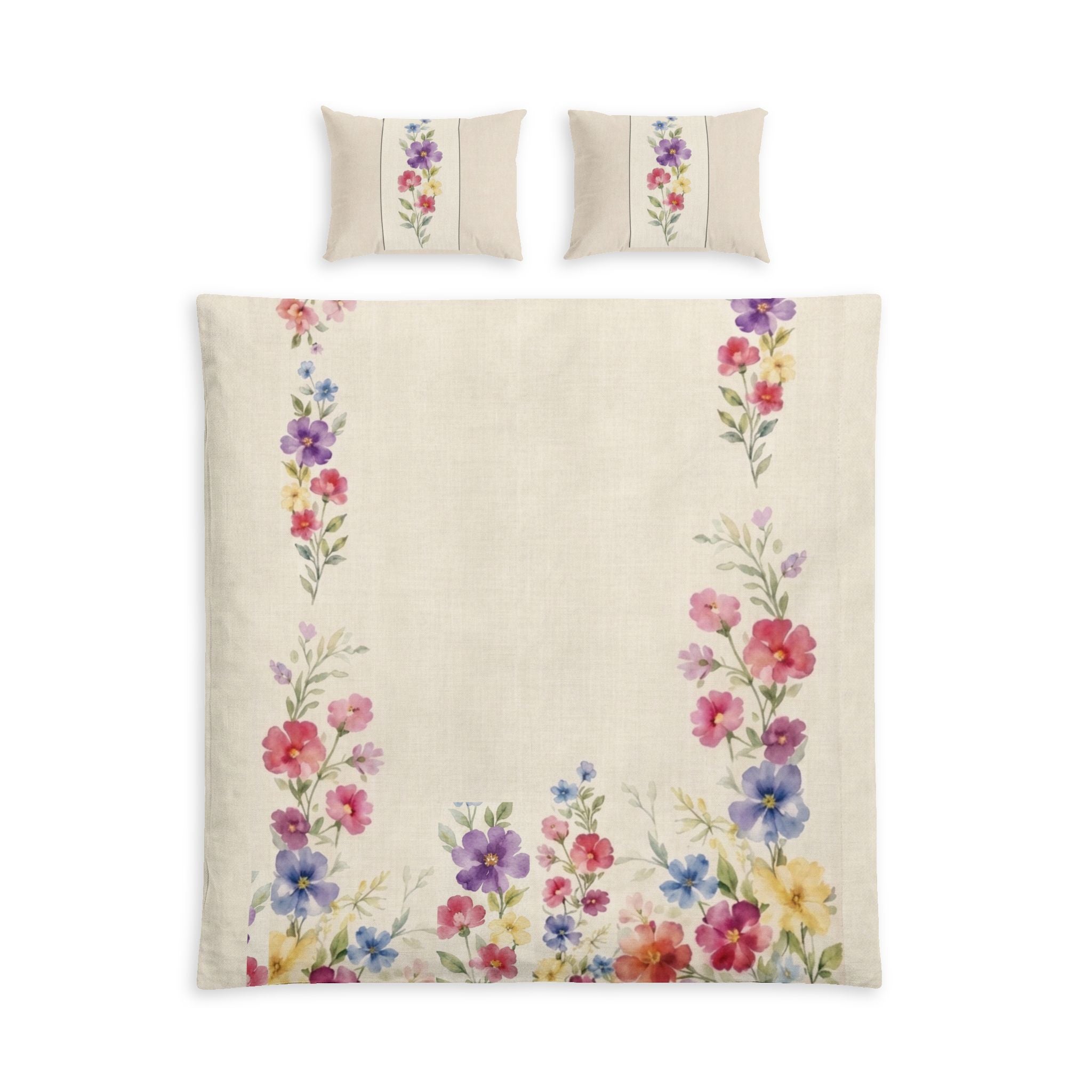 Wildflower duvet cover styled on a bed