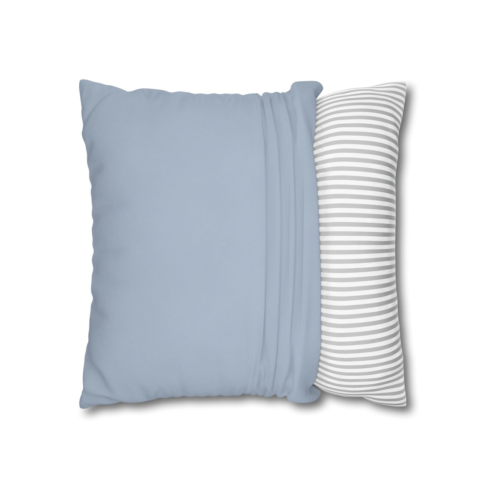 Coastal Sailboat Square Pillowcase, Blue Nautical Harbor Print Cushion, Beach House Sofa Decor, Square Throw Pillow, Solen
