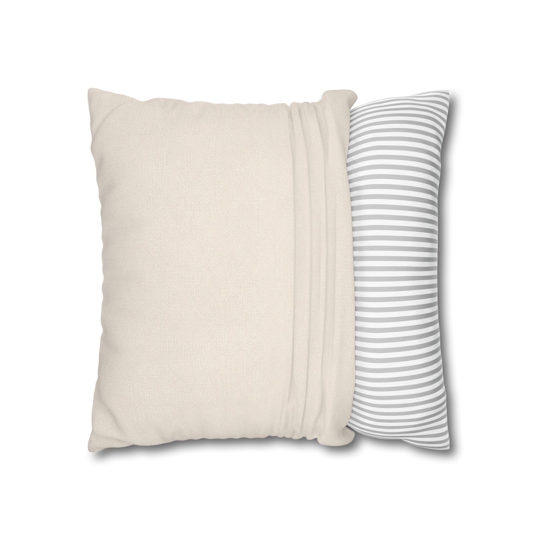 Heritage Medallion Embroidered Pillow Cover, Ivory Cotton with Blue & Gold Crest Detail, French Country Decor, Solen