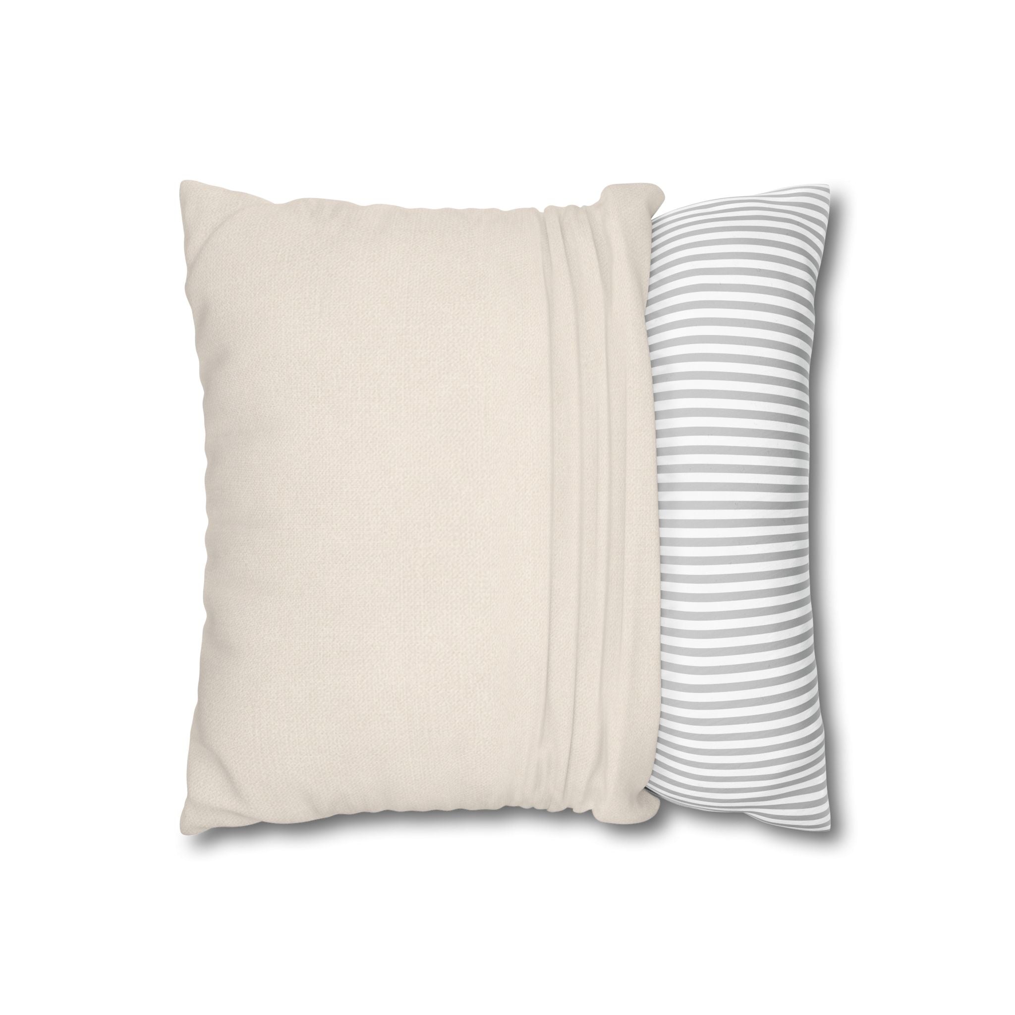 Heritage Medallion Embroidered Pillow Cover, Ivory Cotton with Blue & Gold Crest Detail, French Country Decor, Solen