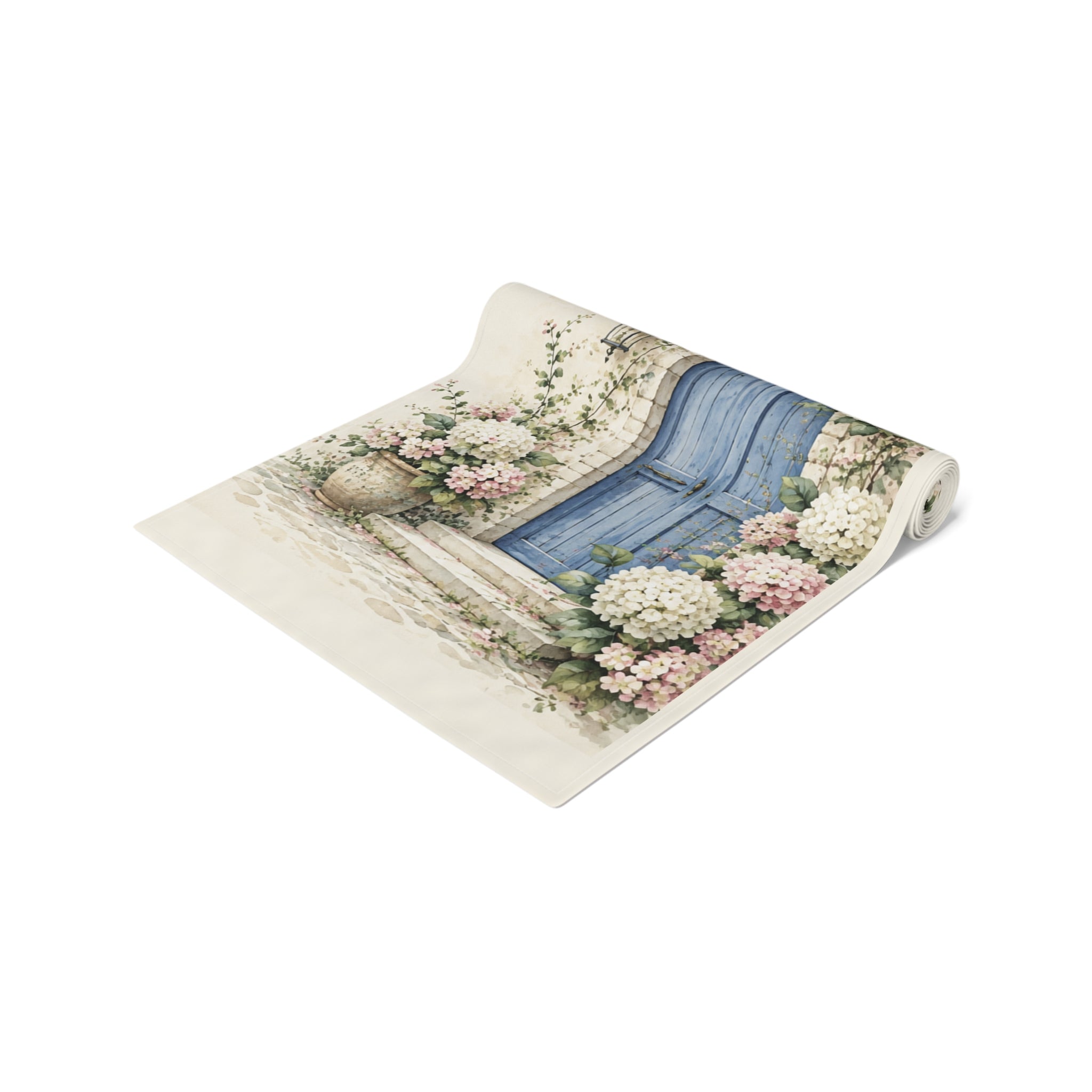 Cotton satin table runner in 16 by 72 inch size