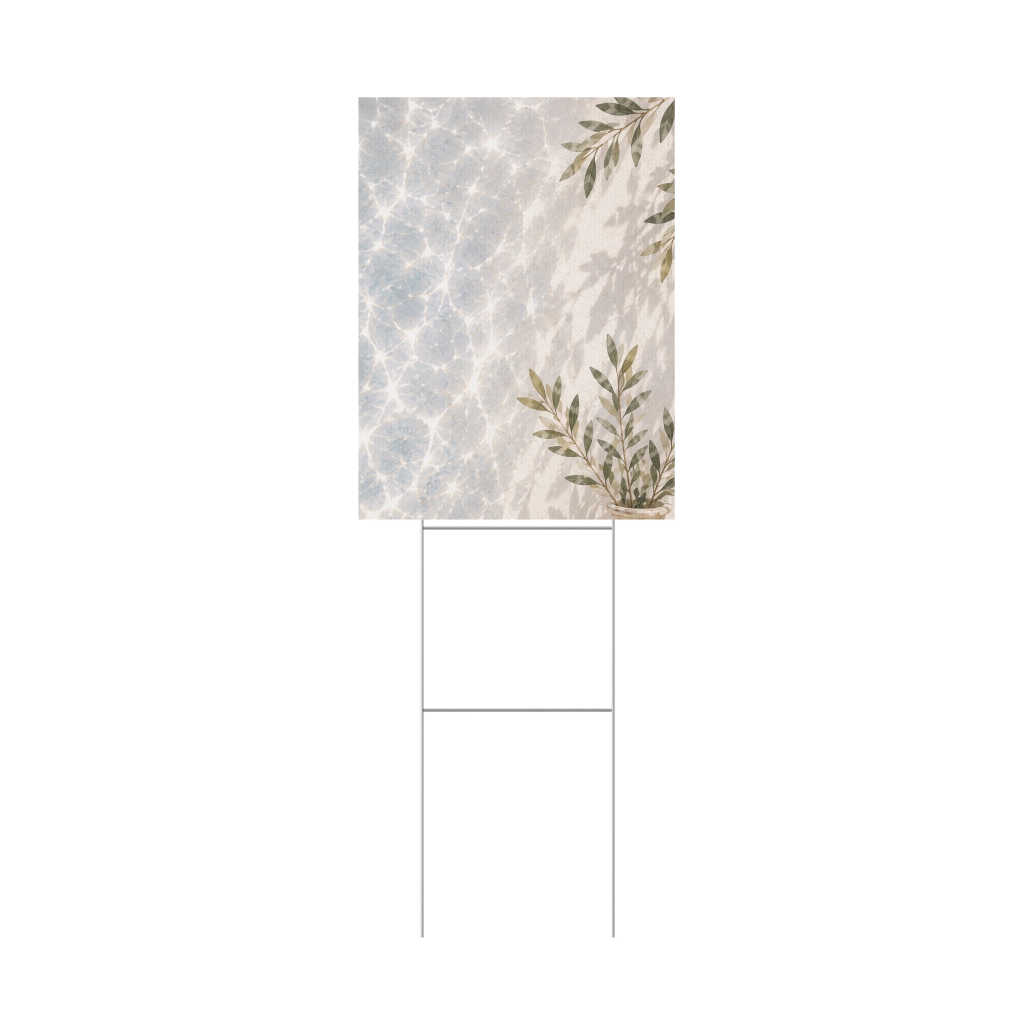 Sunlit Shadow Yard Sign — Minimal Decorative Outdoor Plaque