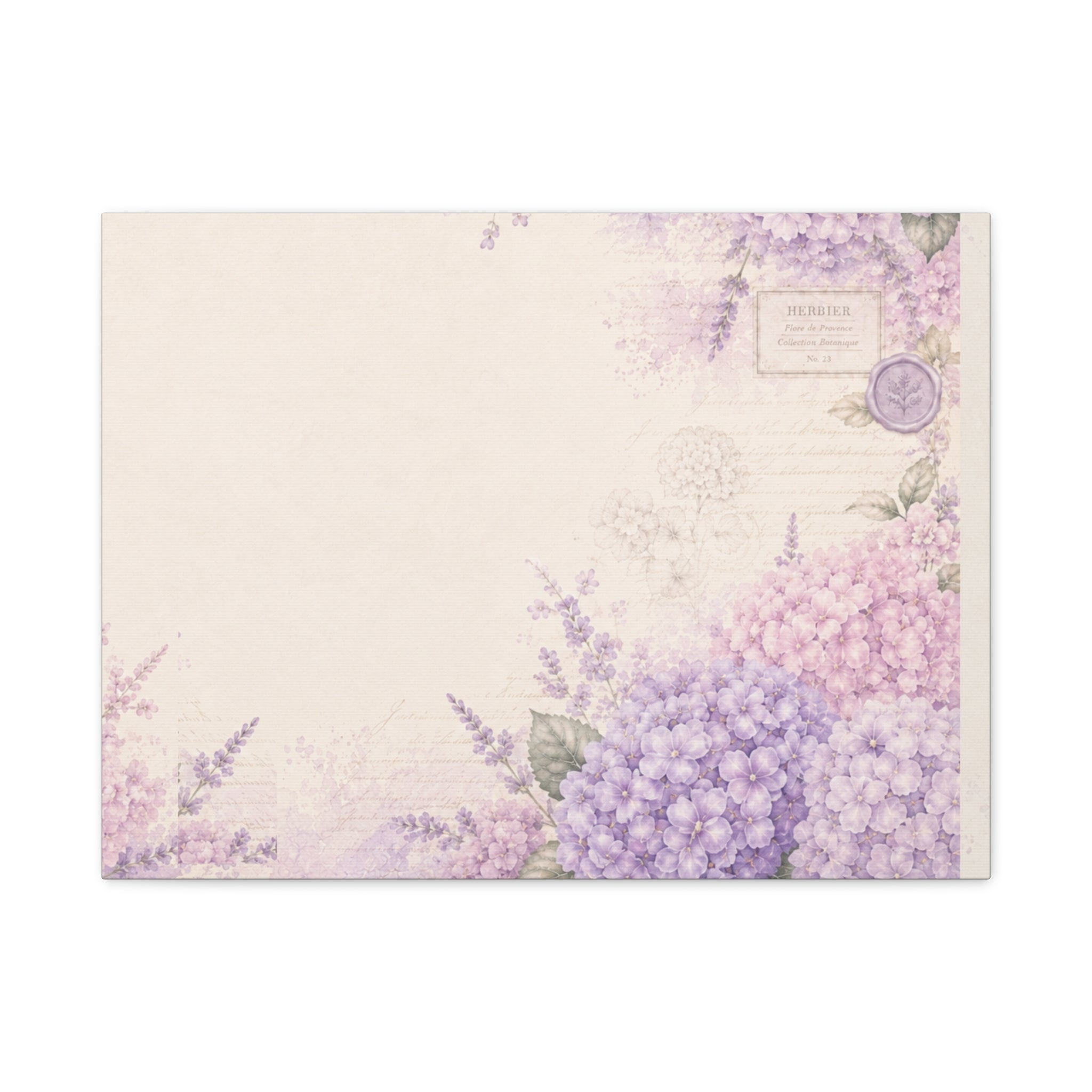 Lavender Mist Wall Art, Purple Hydrangea Botanical Print, Cottagecore Floral Artwork, Solen