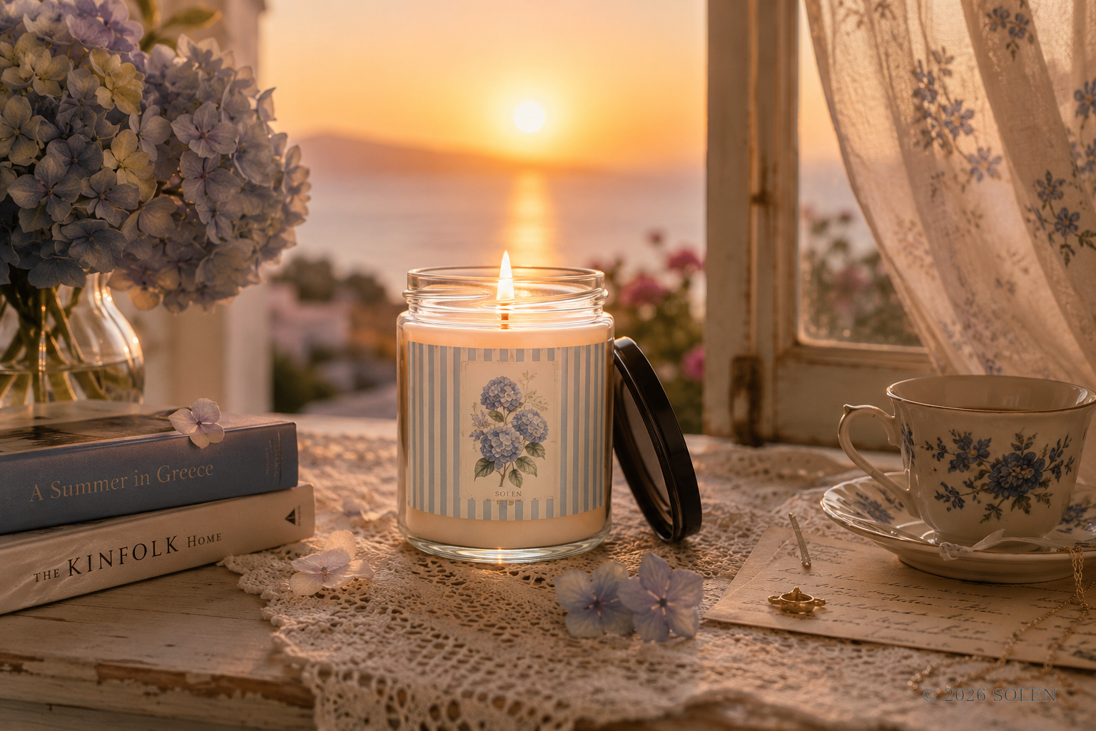 Hydrangea Soy Candle | Solen, © 2026 SOLEN
