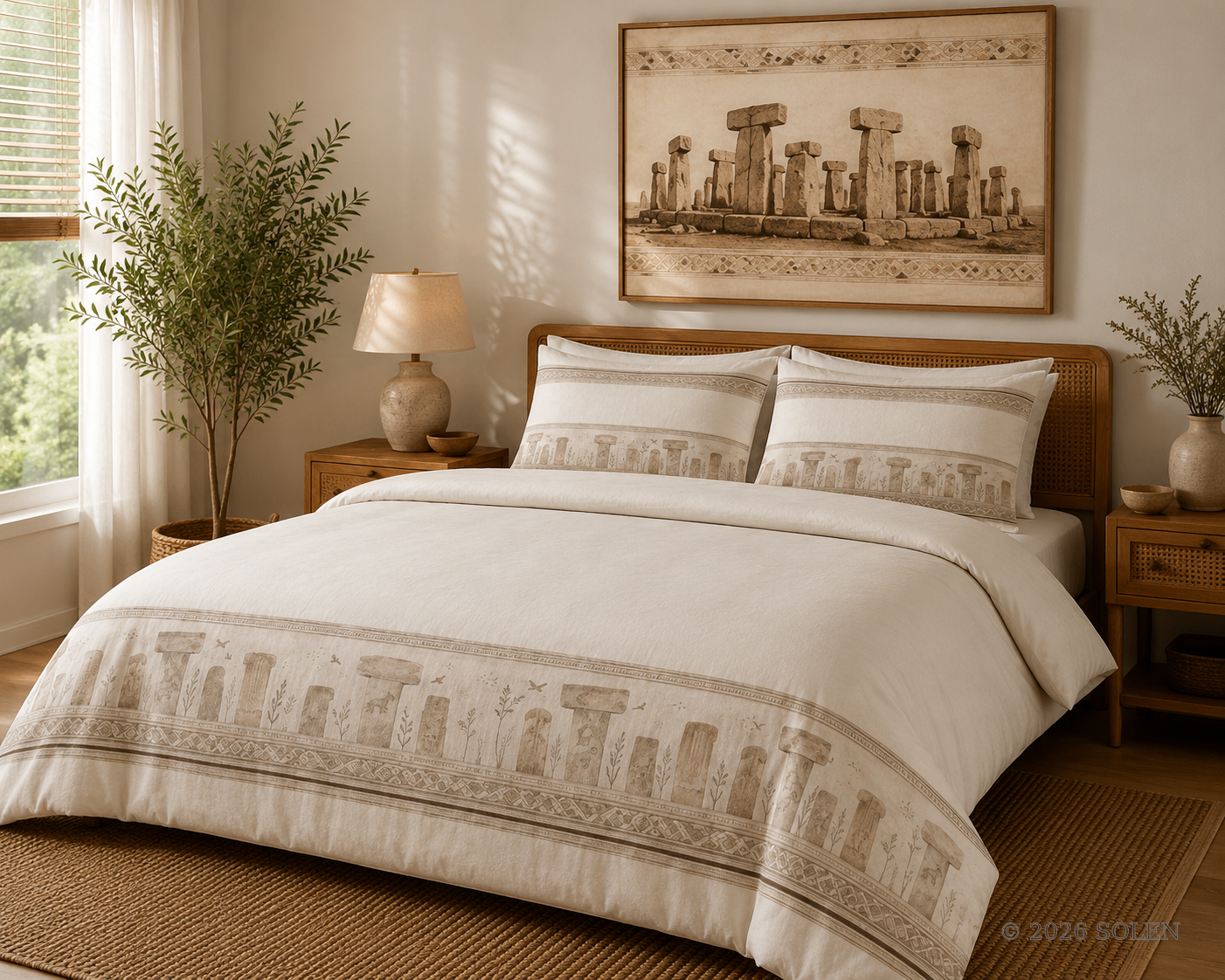 Göbeklitepe Symbol Border Duvet Set | Solen, © 2026 SOLEN