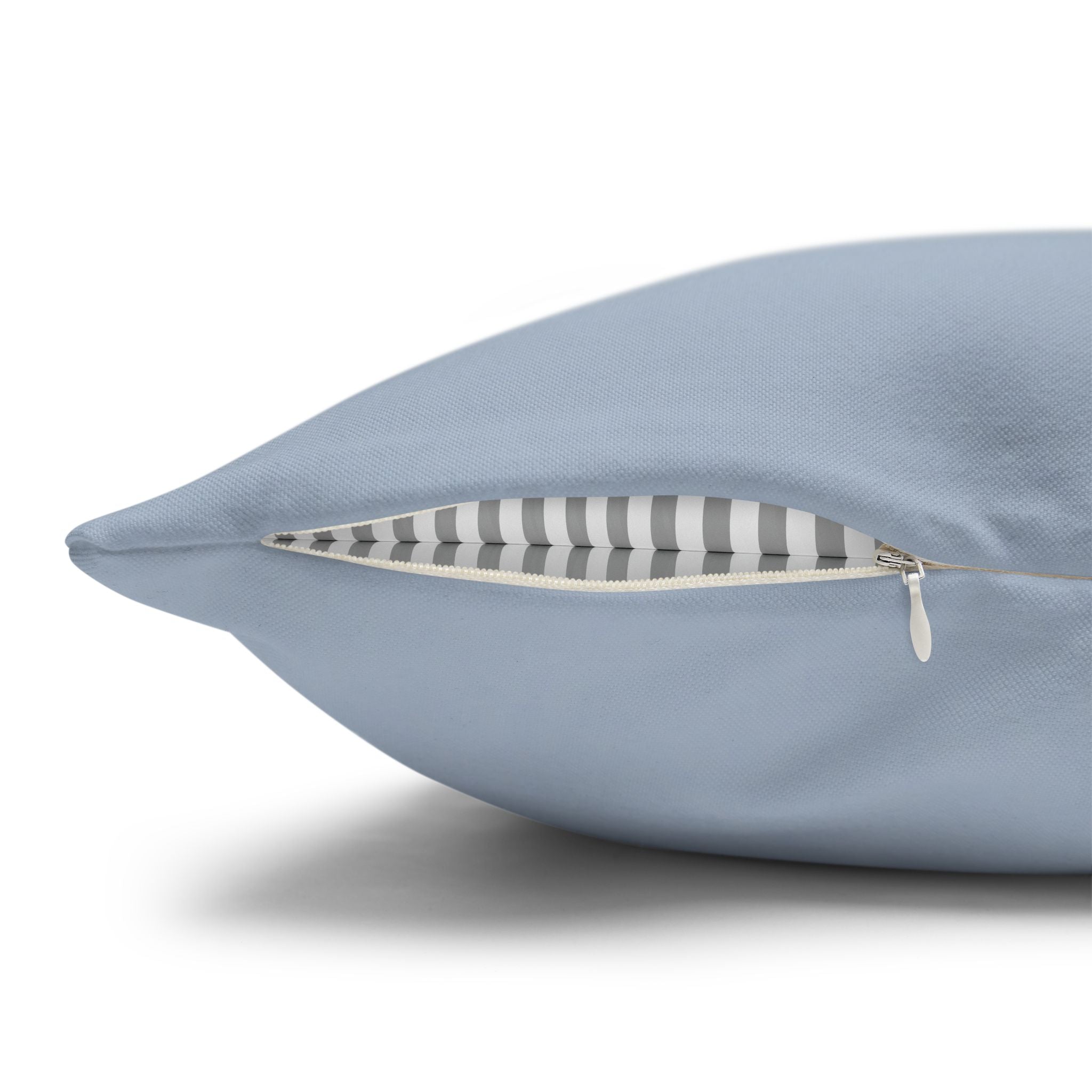 Coastal Sailboat Square Pillowcase — Blue Nautical Harbor Print
