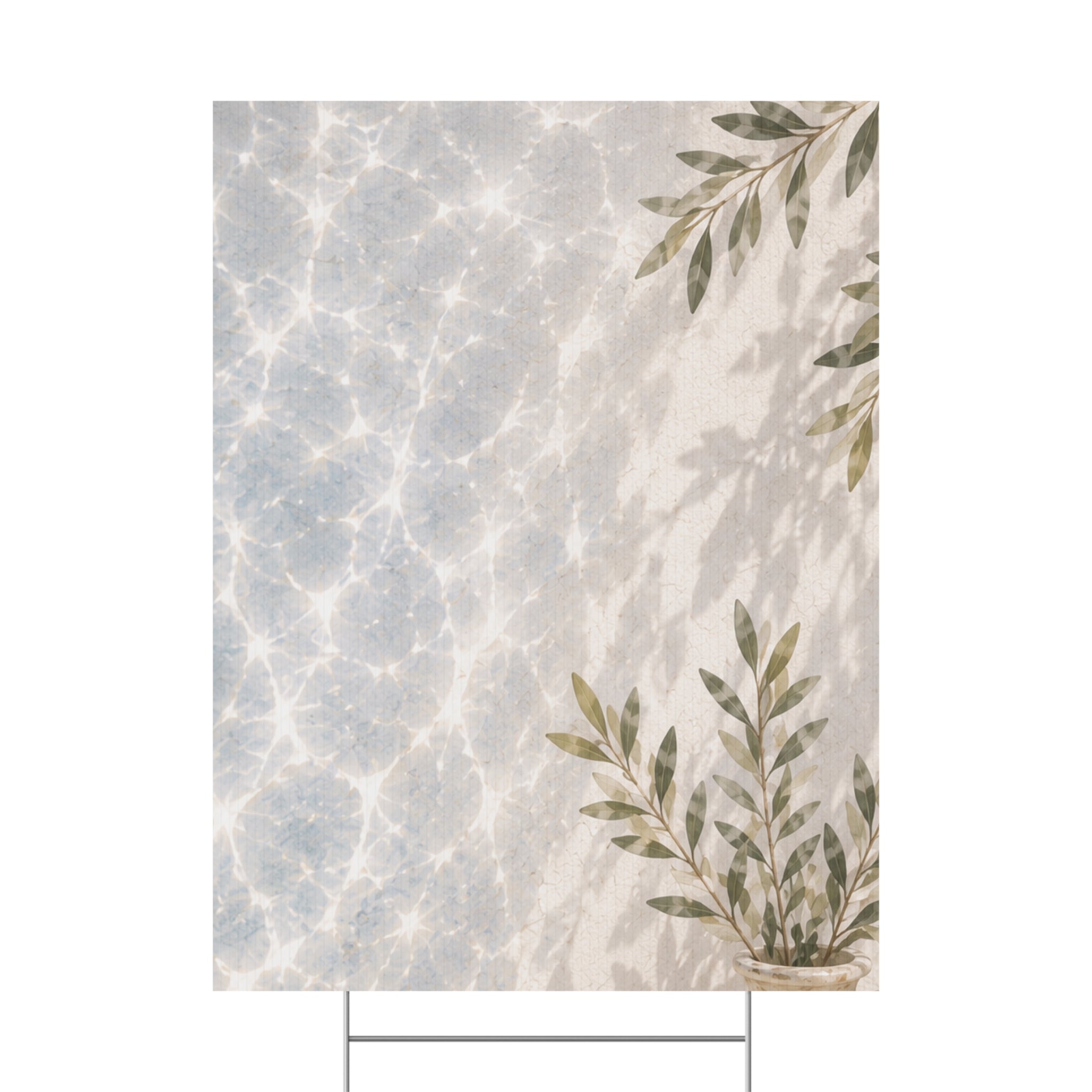 Sunlit Shadow Yard Sign — Minimal Decorative Outdoor Plaque