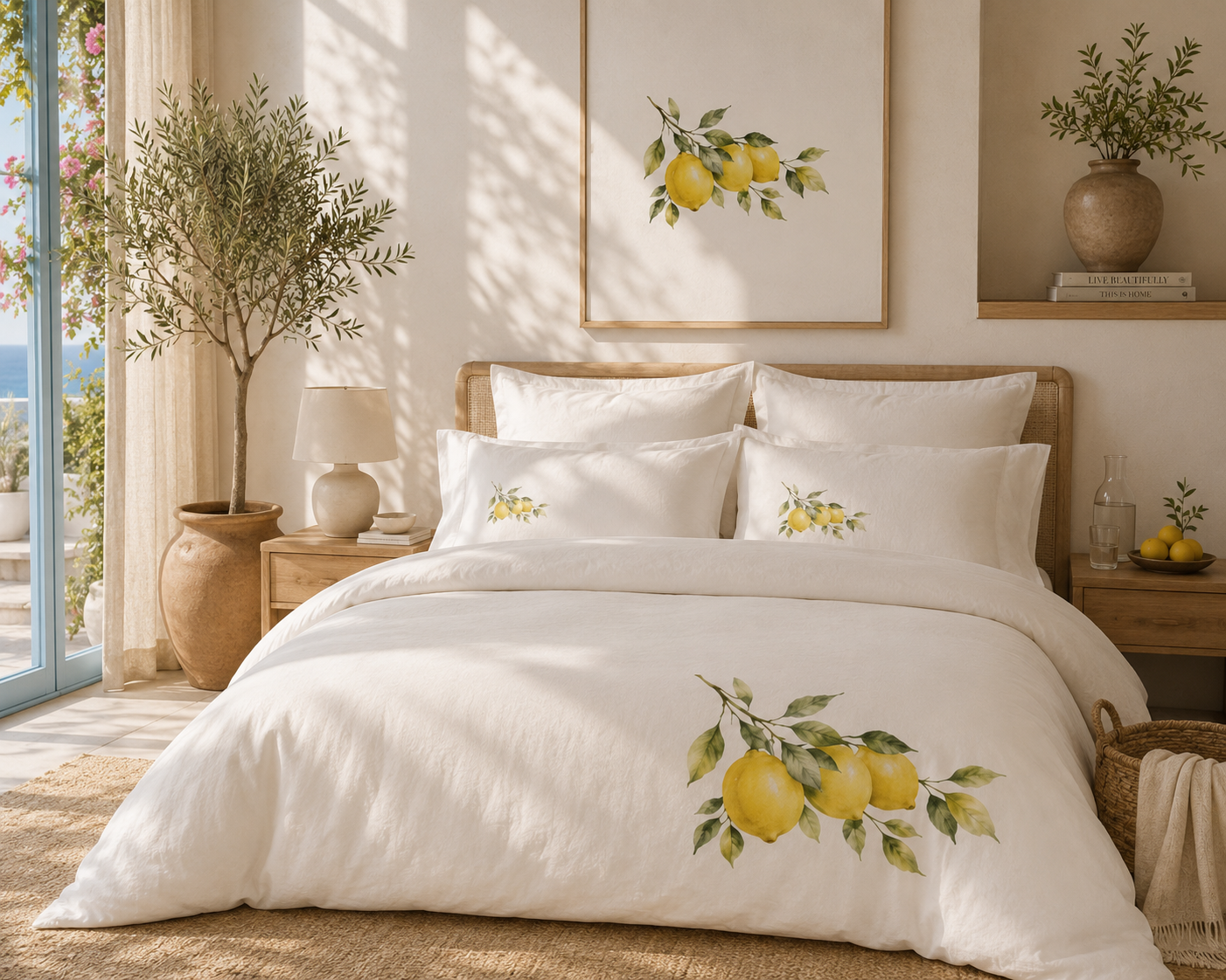 Lavender & Lemon Bedding Duvet Cover & Pillowcases
