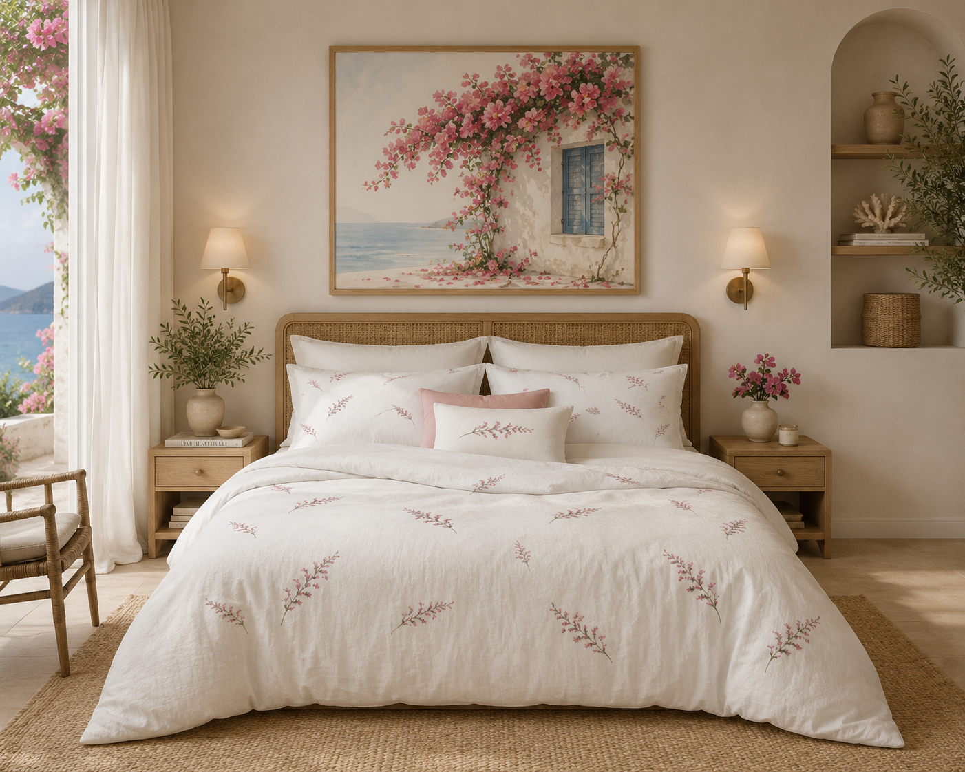 Begonia Cotton Duvet Cover Set | Soft Floral Bedding