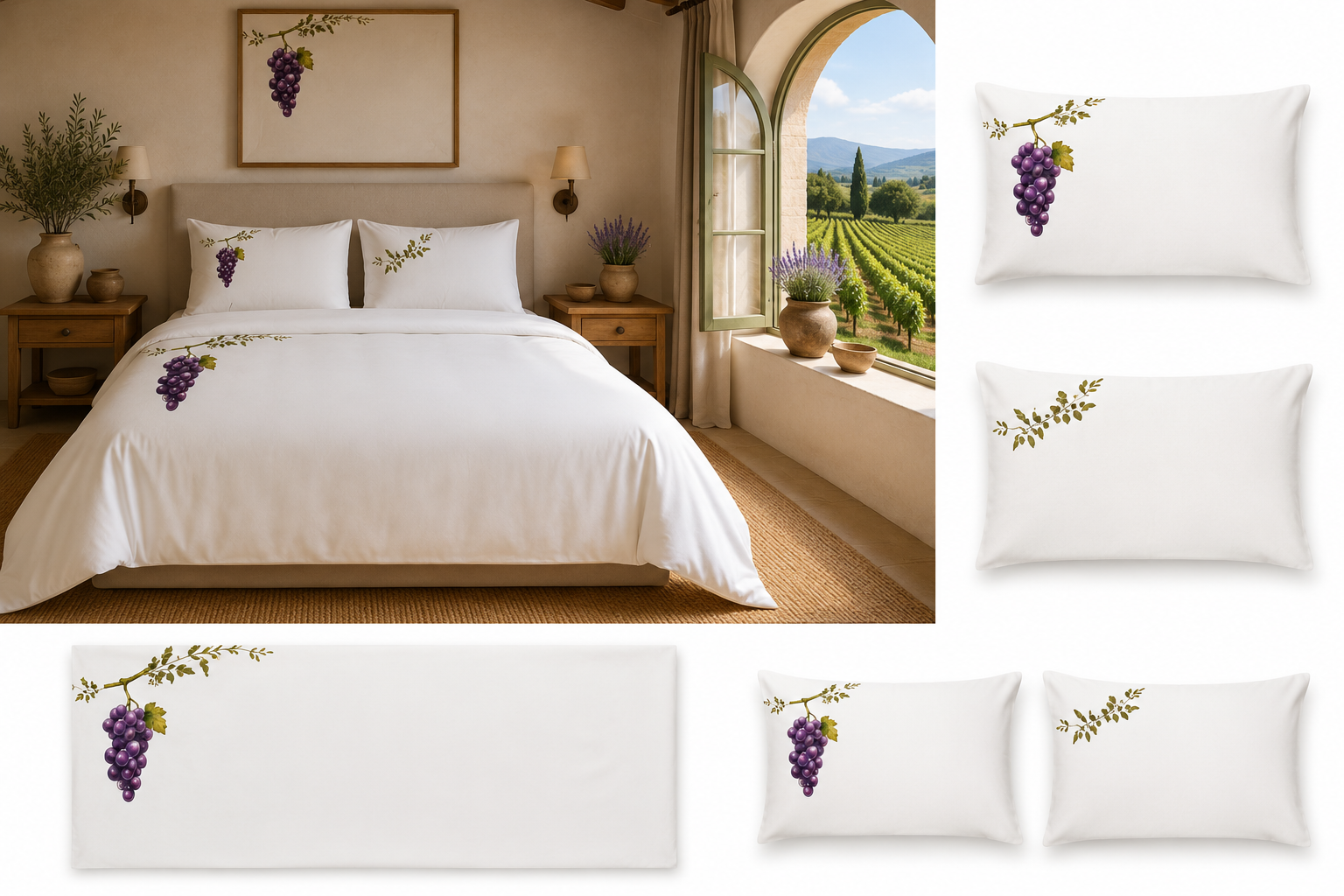 Grape Vine Cotton Bed Set — Vineyard Collection