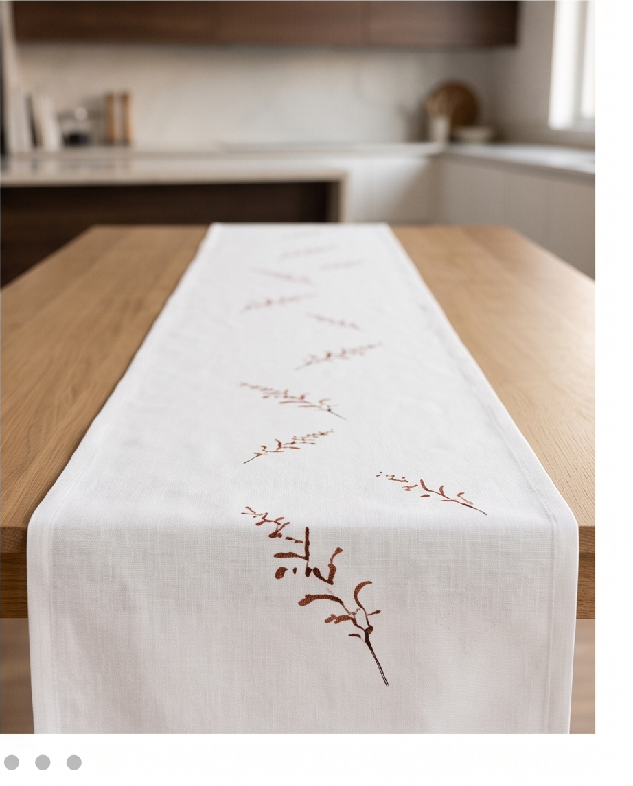 Mediterranean Table Linen - Bougainvillea Dining Runner - Solen Art