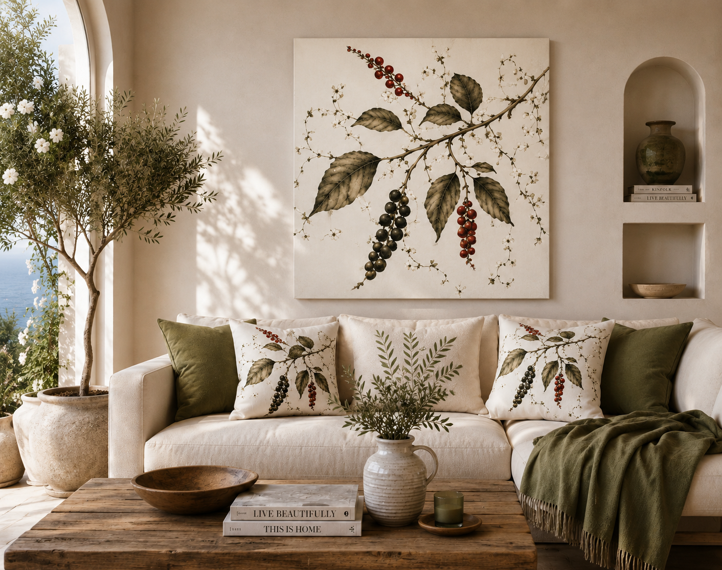 Pepper Vine Botanical Wall Art | Black Pepper Botanical Canvas