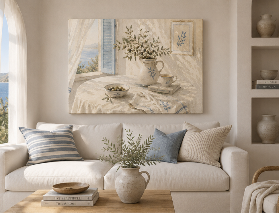 The Sea & Slow Days -Mediterranean Watercolor Wall Art - SOLEN ART