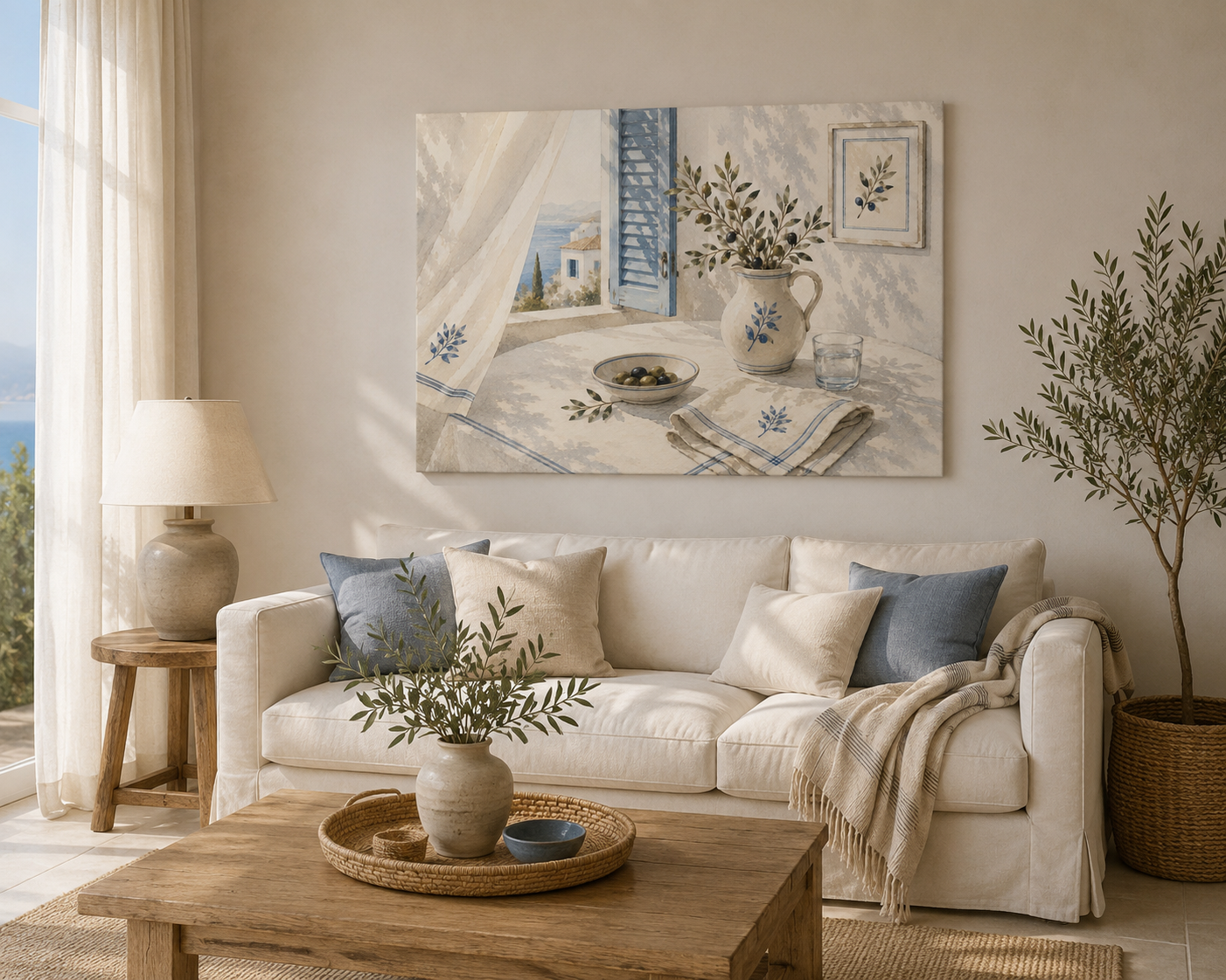 Sea & Slow Days | Mediterranean Watercolor Wall Art – SOLEN ART