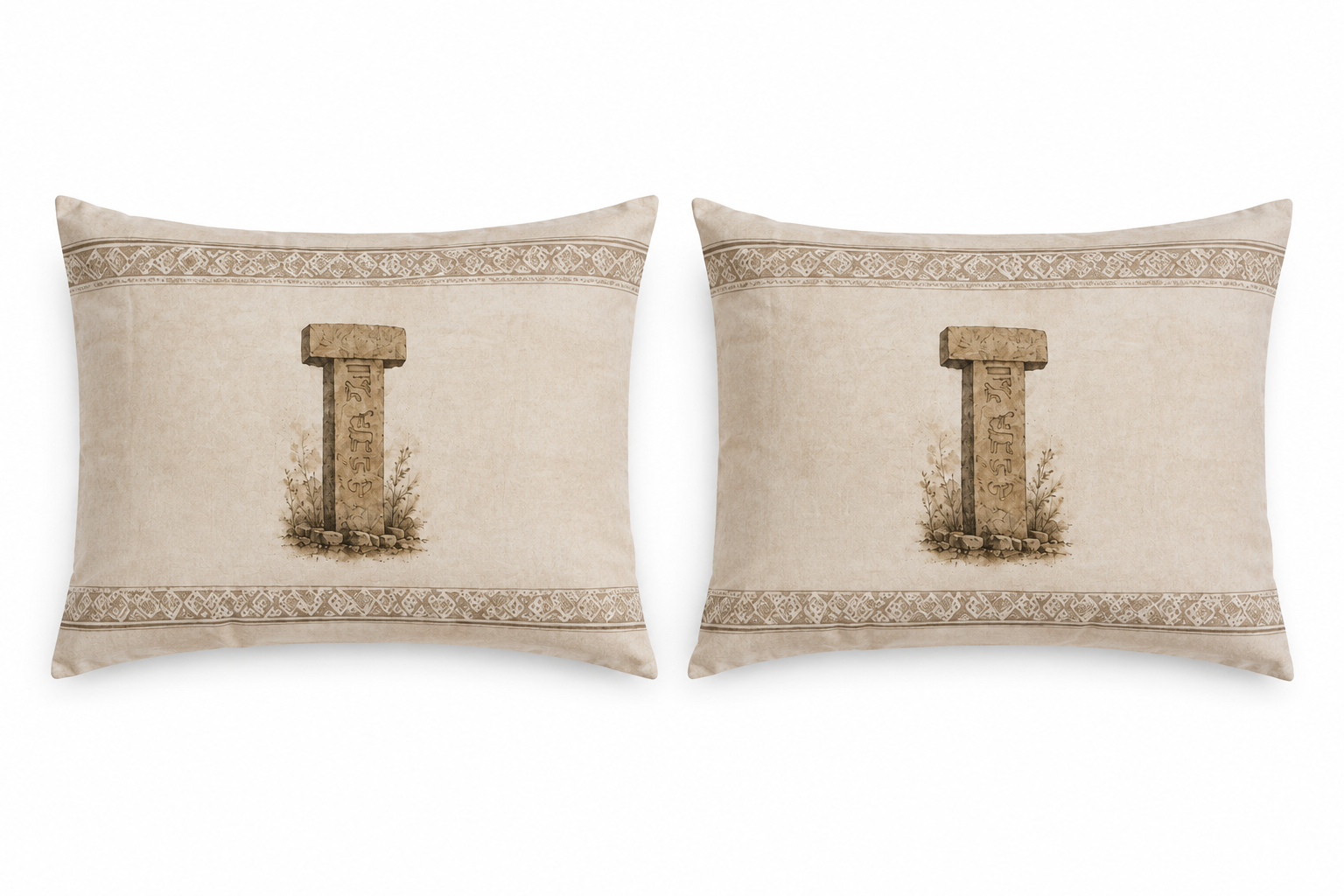 Göbeklitepe Scene Duvet Cover Set – Ancient Anatolian Panel Bedding | Solen