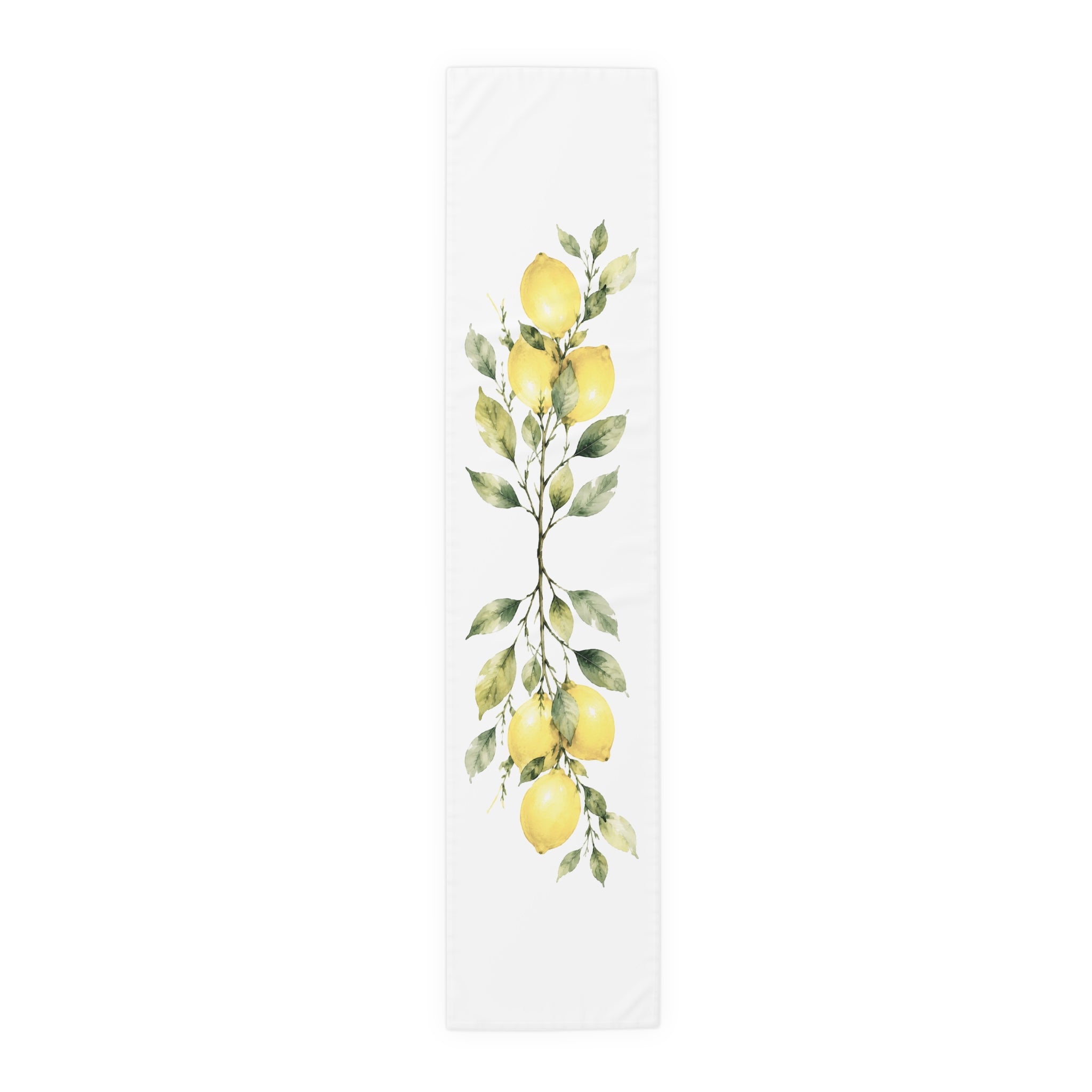 Lemon branch table runner styled on a dining table