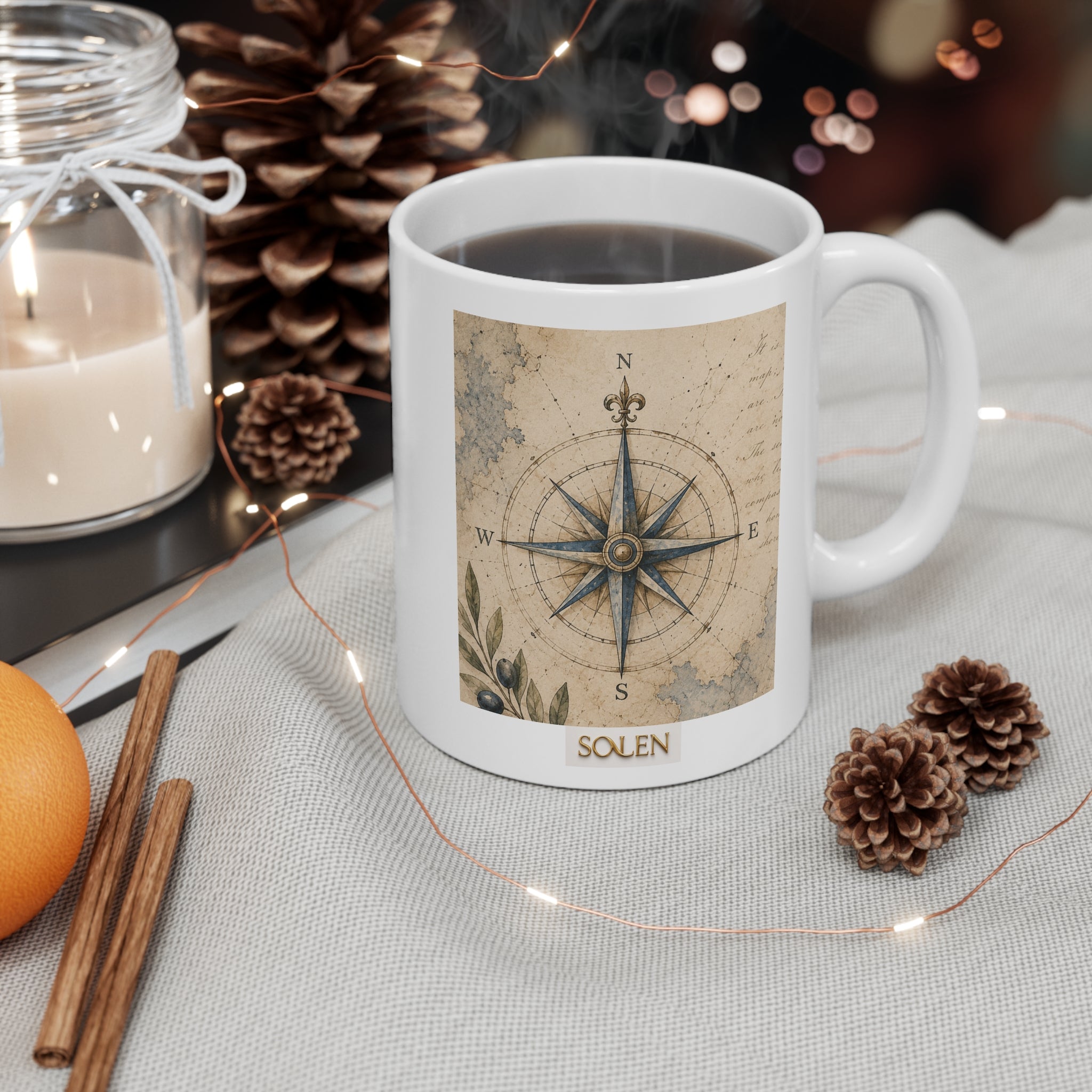 Floral Mug — "Love You" Ceramic Coffee Cup (11oz/15oz)