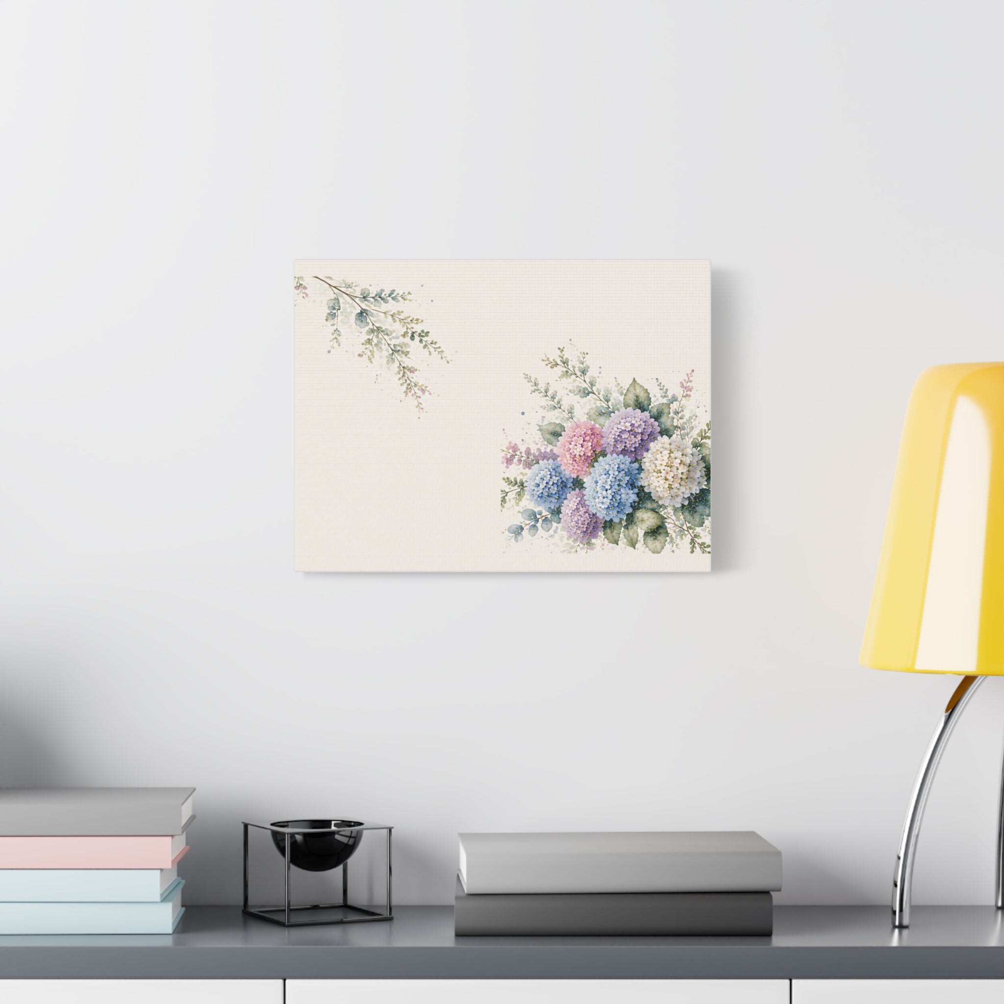 Hydrangea Dream Wall Art, Mediterranean Watercolor Floral Print, Solen