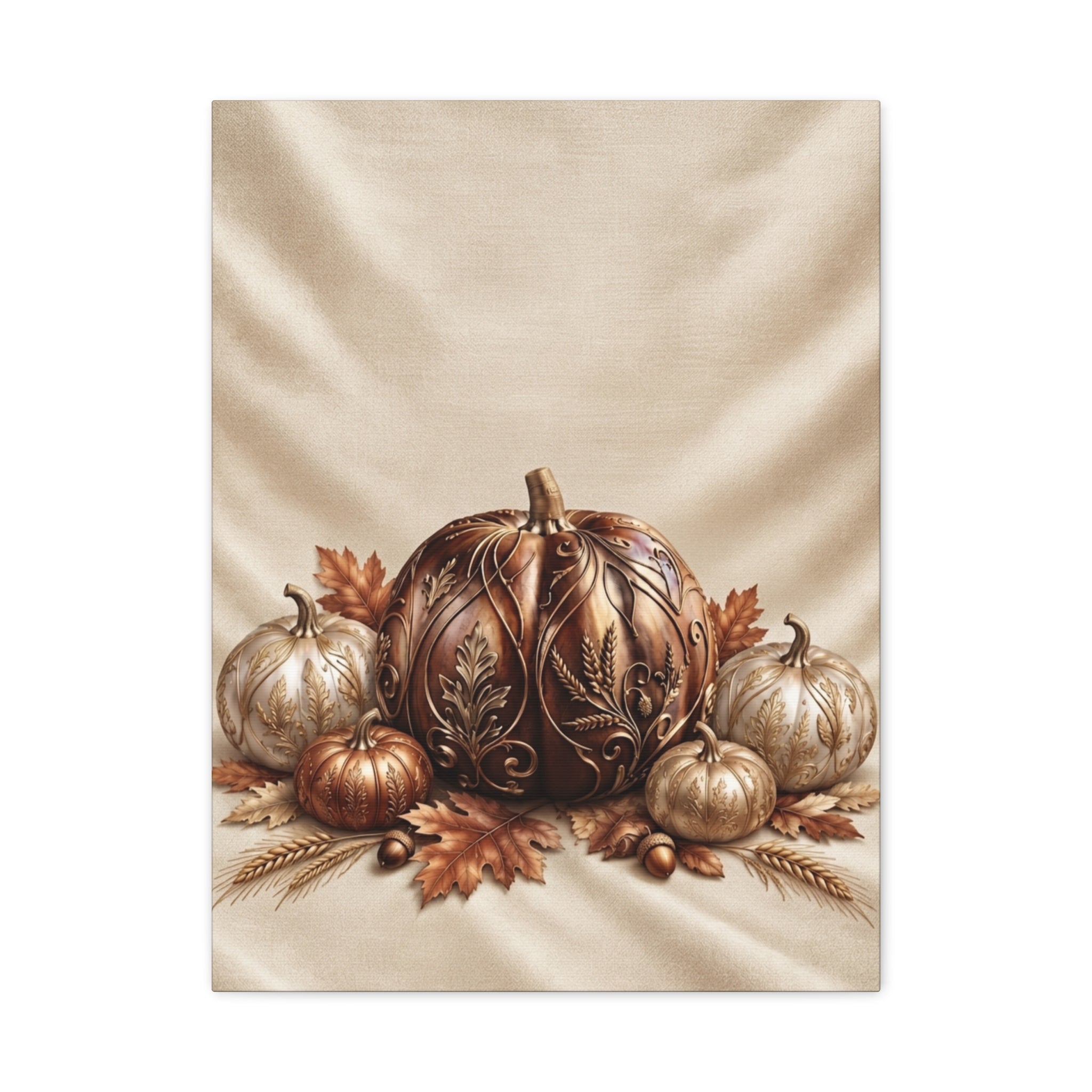Autumn Pumpkin Canvas Print — Decorative Fall Wall Art