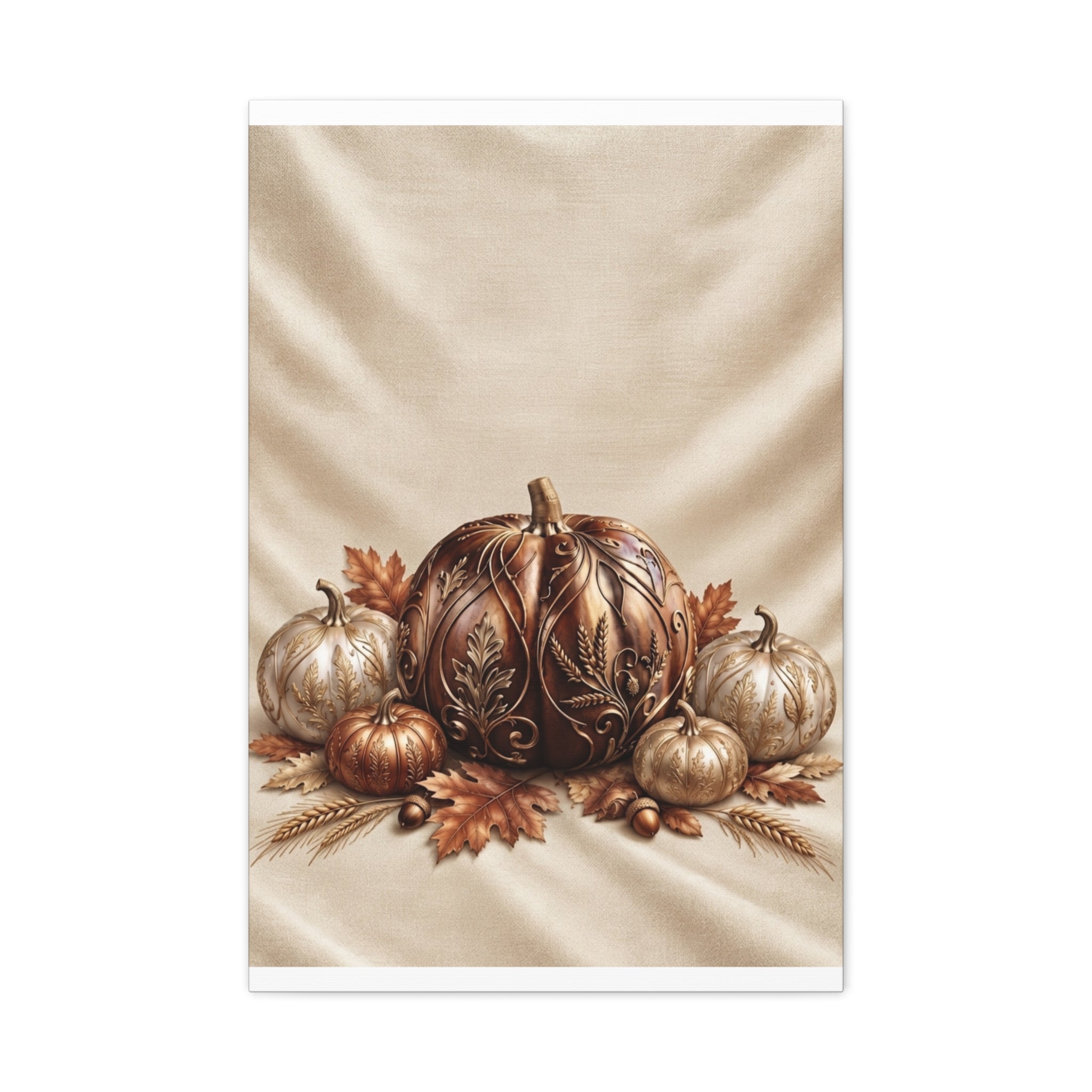 Autumn Pumpkin Canvas Print — Decorative Fall Wall Art
