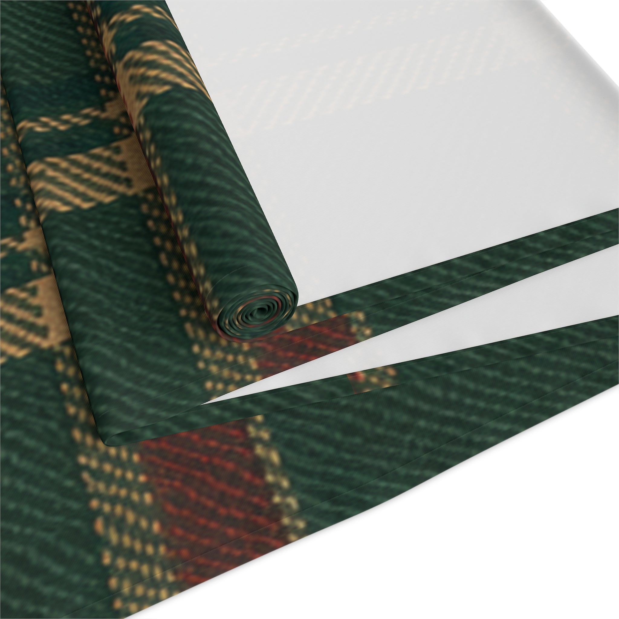 Poinsettia Holiday Table Runner — Rust Floral Christmas Dining Decor