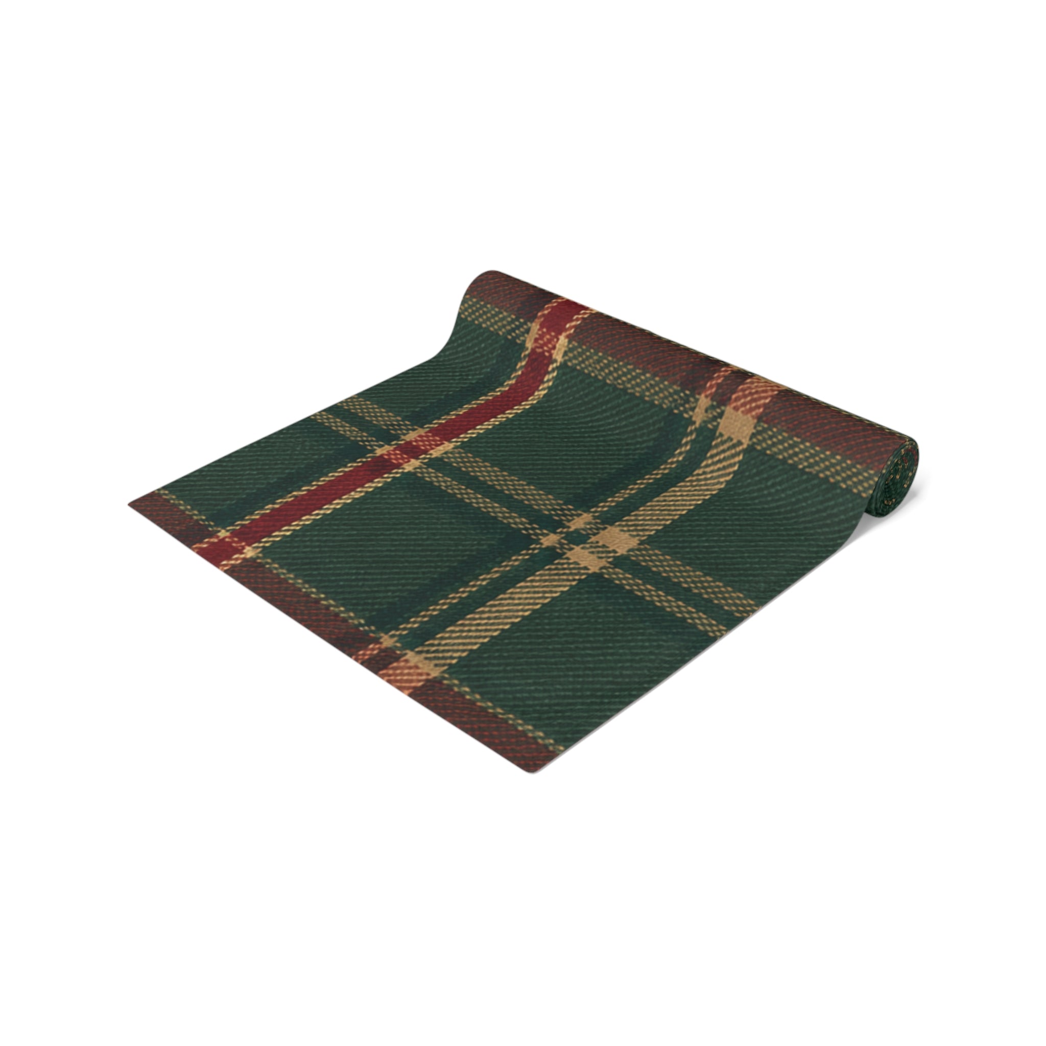 Poinsettia Holiday Table Runner — Rust Floral Christmas Dining Decor
