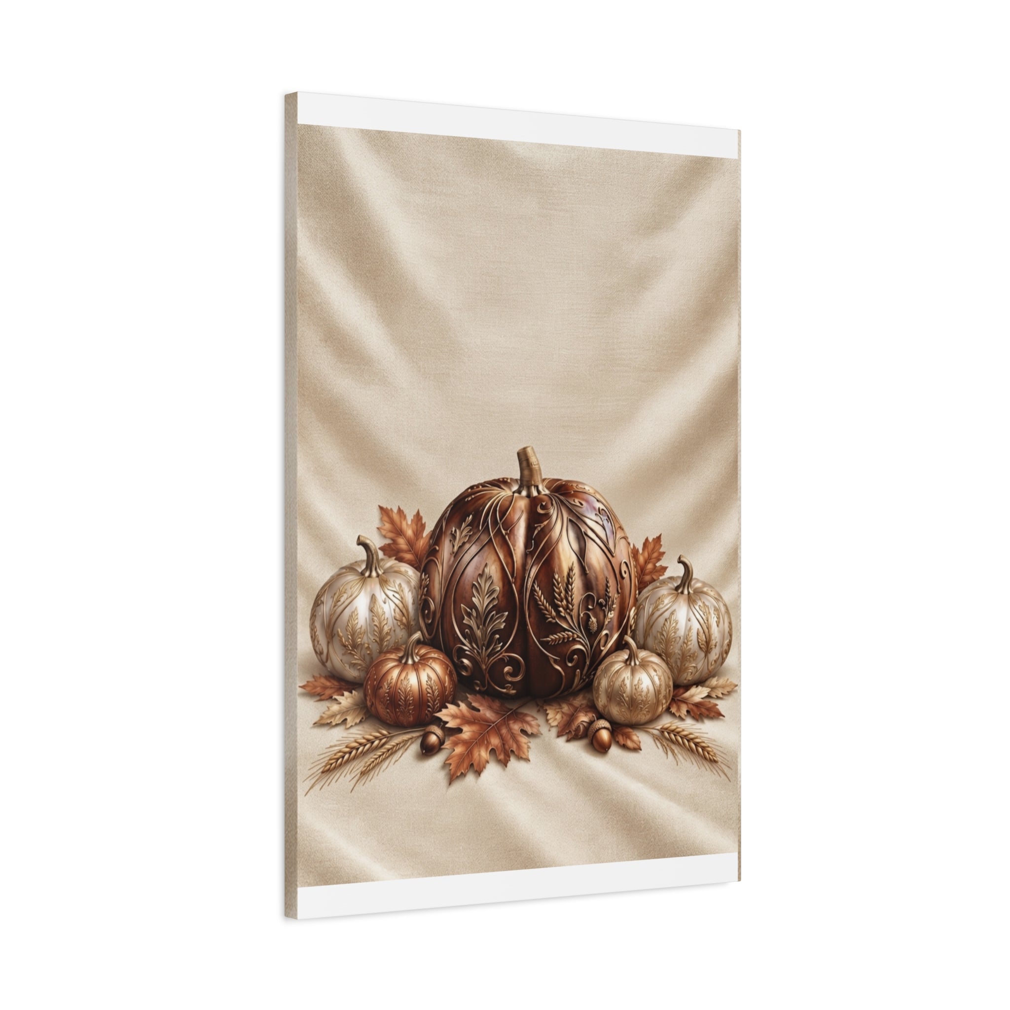Autumn Pumpkin Canvas Print — Decorative Fall Wall Art