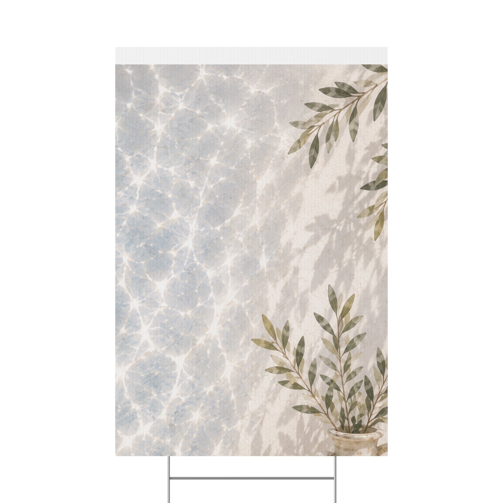 Sunlit Shadow Yard Sign — Minimal Decorative Outdoor Plaque