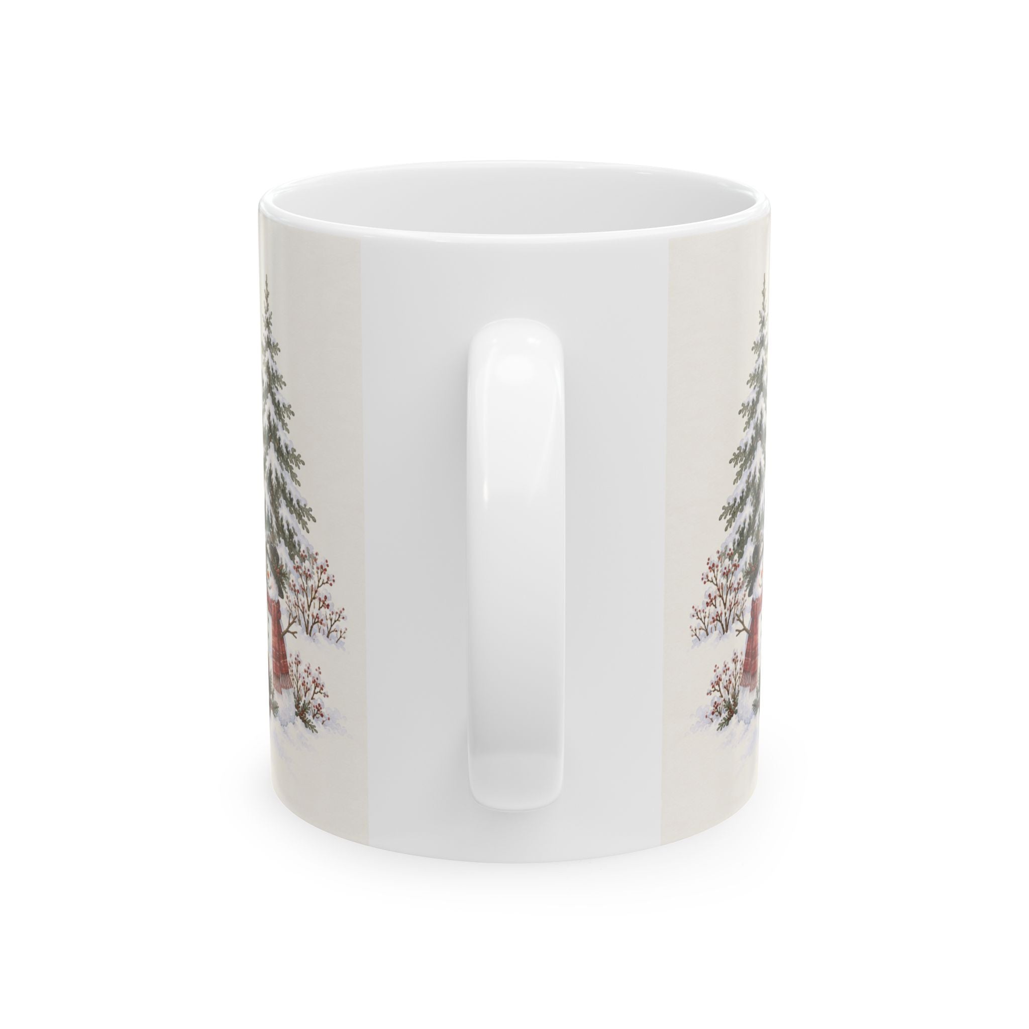 Winter Cottage Ceramic Mug – Cozy Snowy Cabin Coffee Cup (11oz & 15oz)
