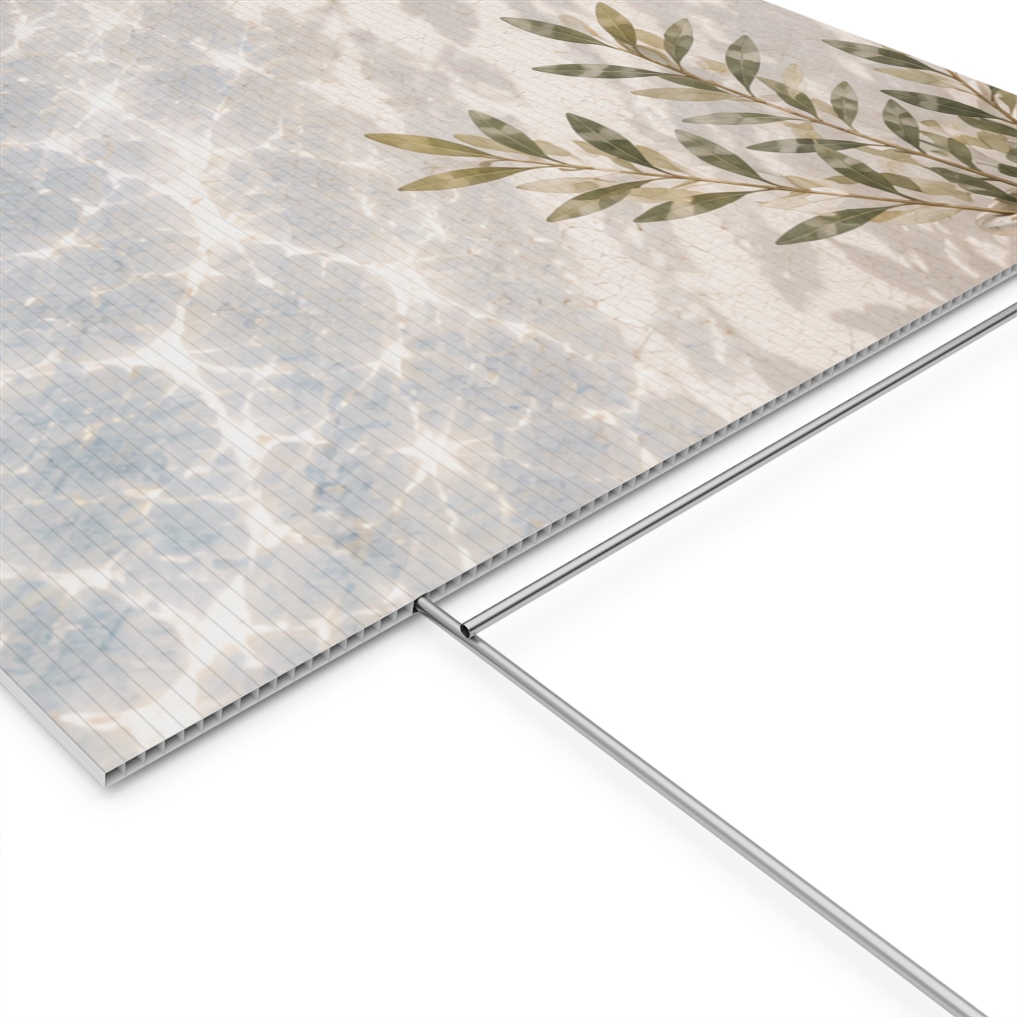 Sunlit Shadow Yard Sign — Minimal Decorative Outdoor Plaque