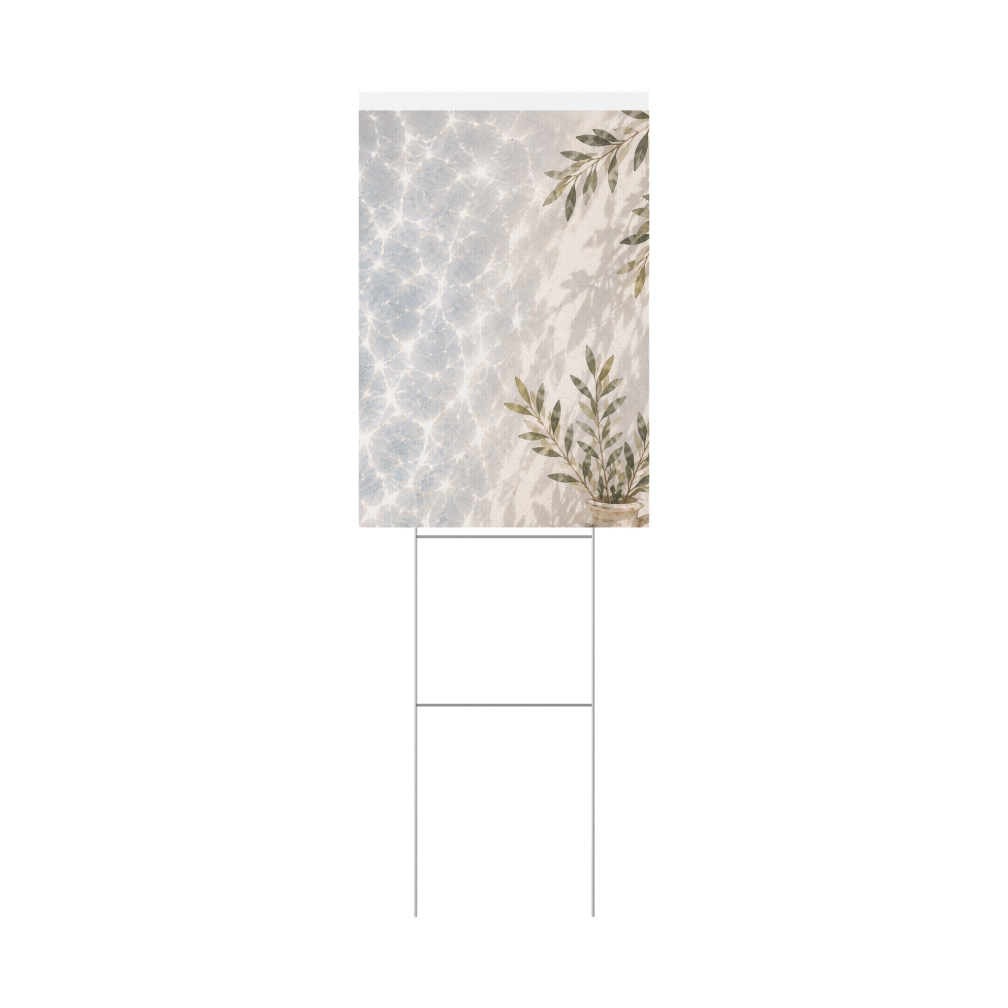 Sunlit Shadow Yard Sign — Minimal Decorative Outdoor Plaque