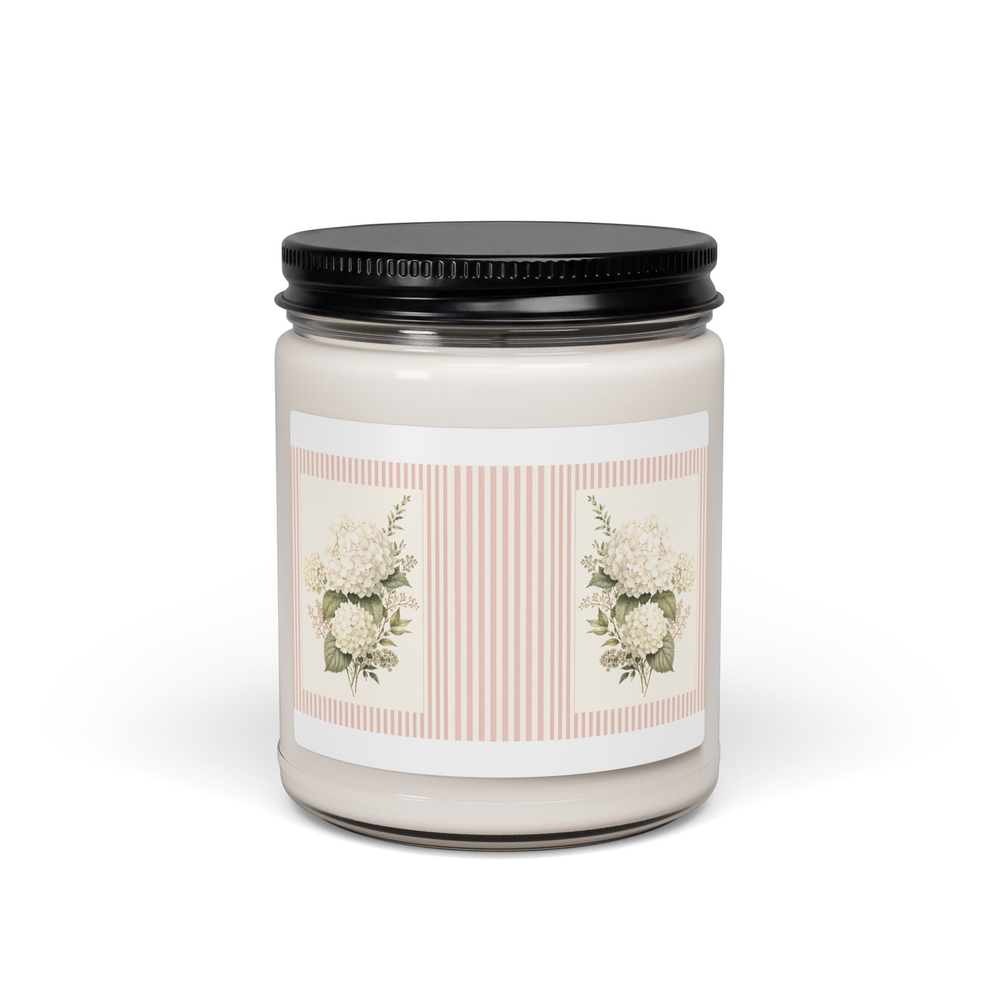 Hydrangea Vintage Soy Candle 9oz, Blue Floral Scented Jar Candle, Botanical Home Fragrance, Cottagecore Gift, Solen