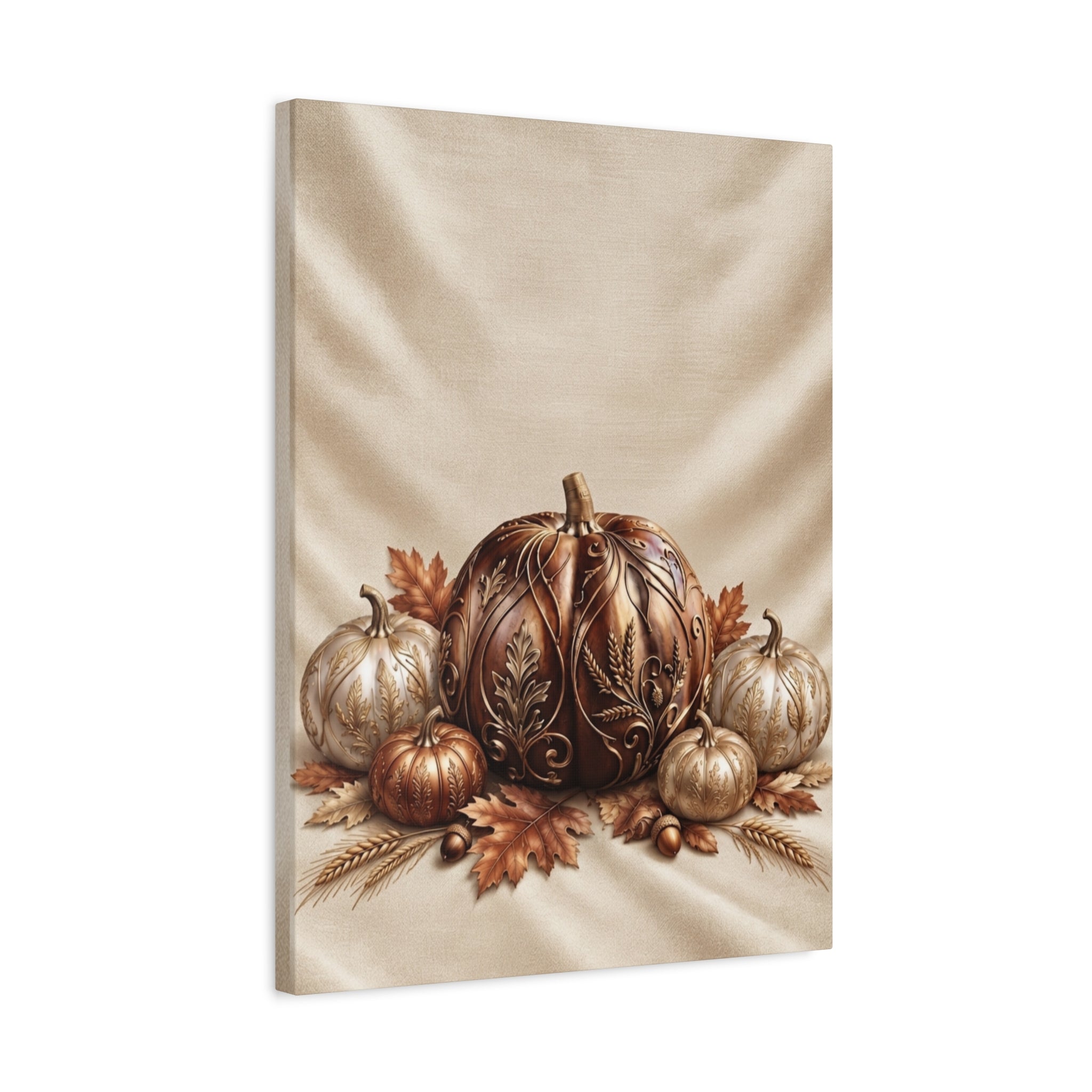Autumn Pumpkin Canvas Print — Decorative Fall Wall Art